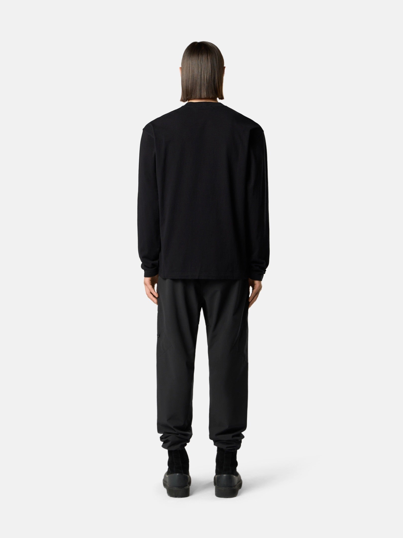 Stone Island Regular-Fit Long-Sleeve T-Shirt with Tonal Compass Logo Patch 2100007