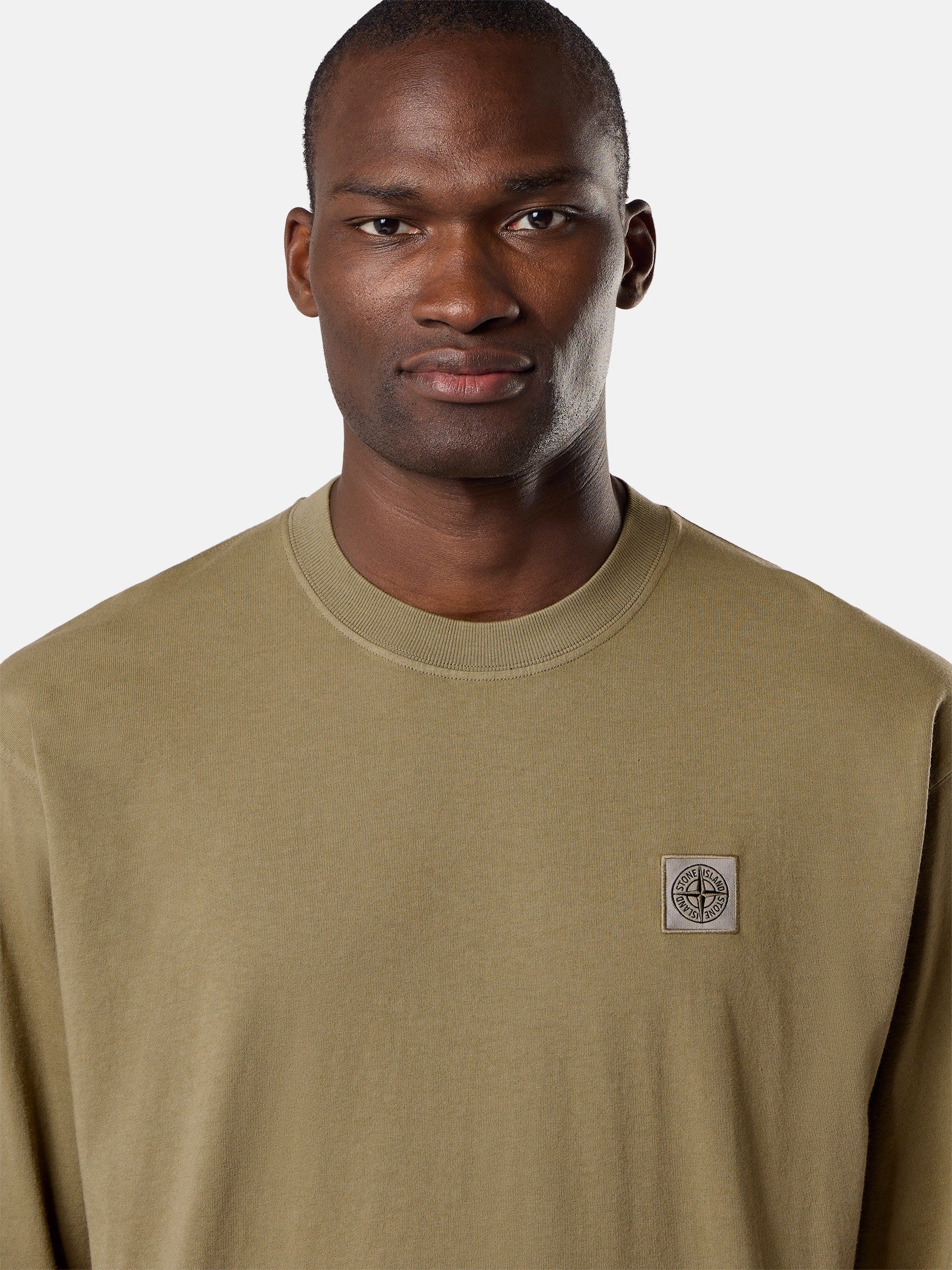 Stone Island Regular-Fit Long-Sleeve T-Shirt with Tonal Compass Logo Patch 2100007