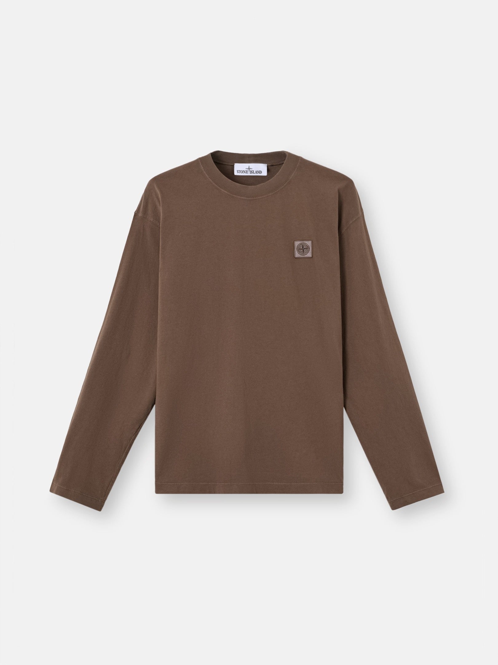 Stone Island Regular-Fit Long-Sleeve T-Shirt with Tonal Compass Logo Patch 2100007