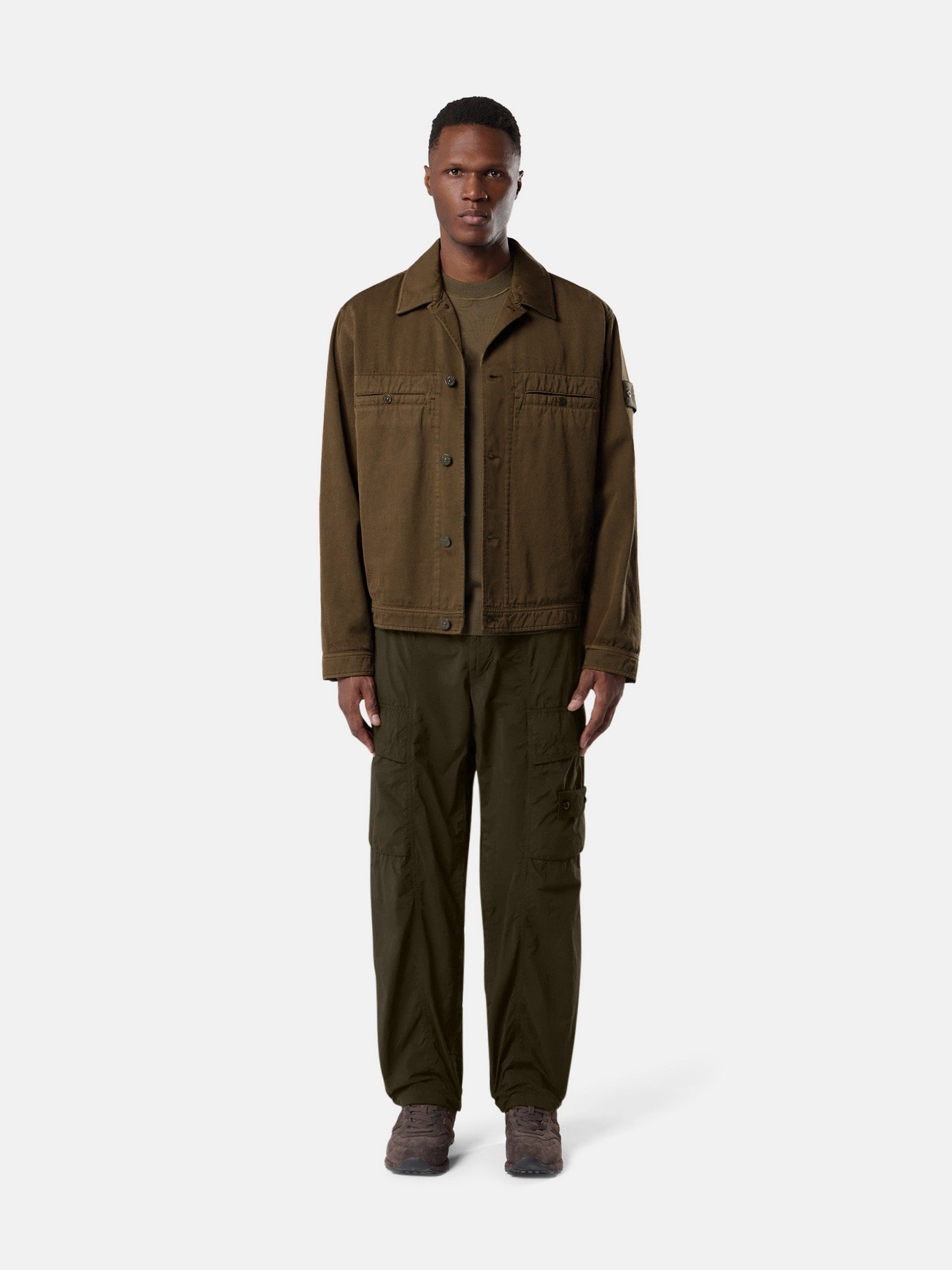 Stone Island Loose-Fit Cargo Trousers with Snap Pockets 3100026