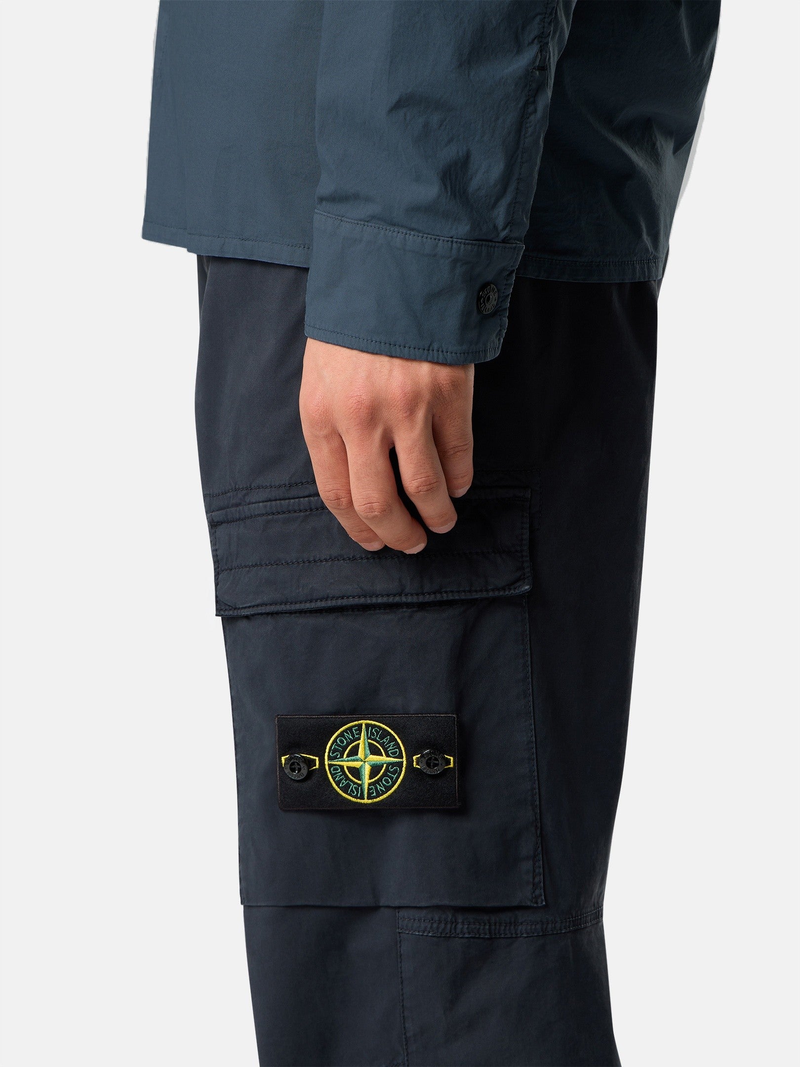 Stone Island Regular-Tapered-Fit Cargo Trousers with Drawstring Waistband 3100031