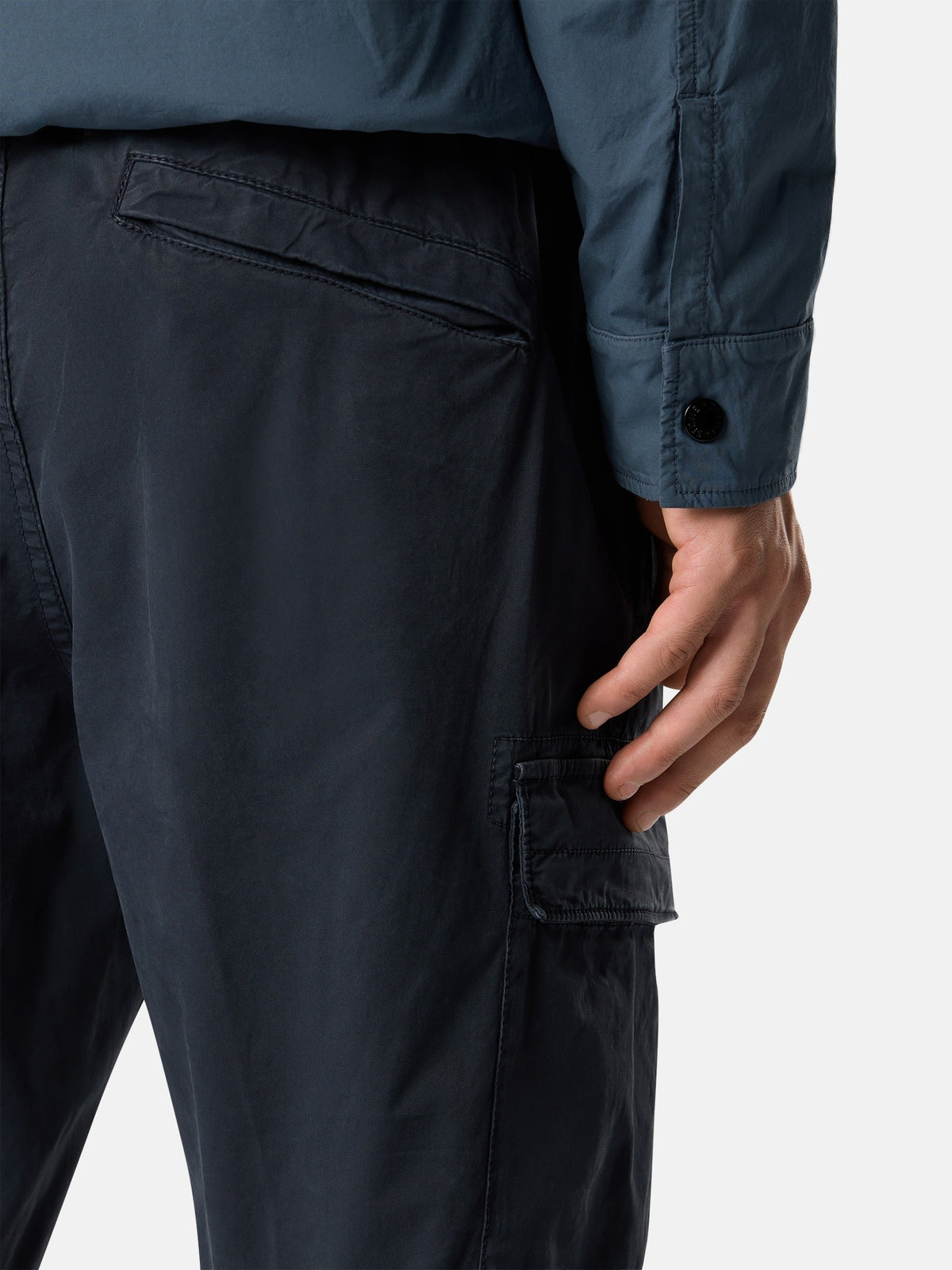 Stone Island Regular-Tapered-Fit Cargo Trousers with Drawstring Waistband 3100031