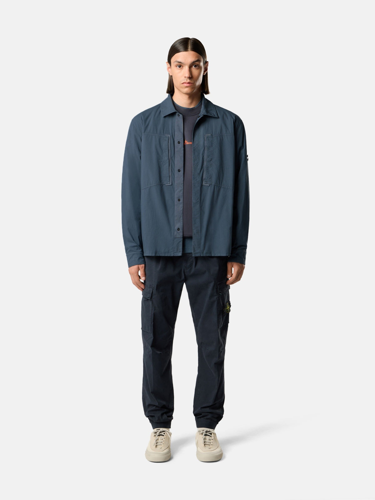 Stone Island Regular-Tapered-Fit Cargo Trousers with Drawstring Waistband 3100031