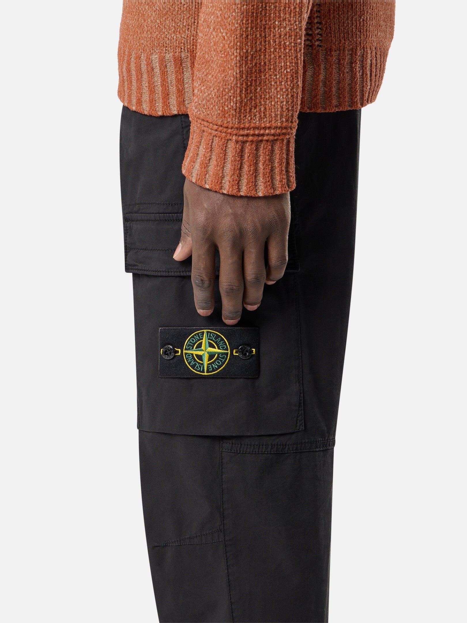 Stone Island Regular-Tapered-Fit Cargo Trousers with Drawstring Waistband 3100031