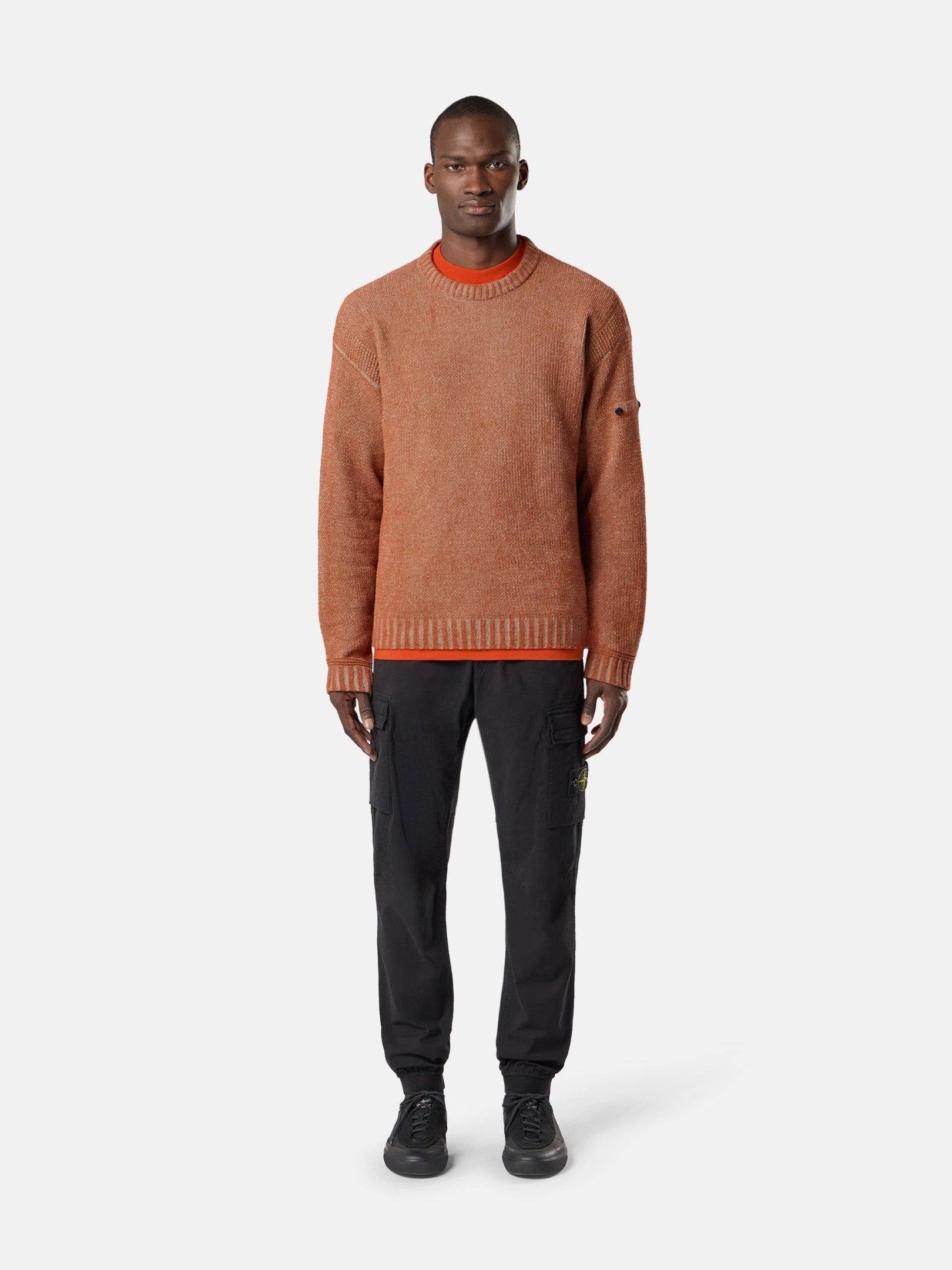 Stone Island Regular-Tapered-Fit Cargo Trousers with Drawstring Waistband 3100031