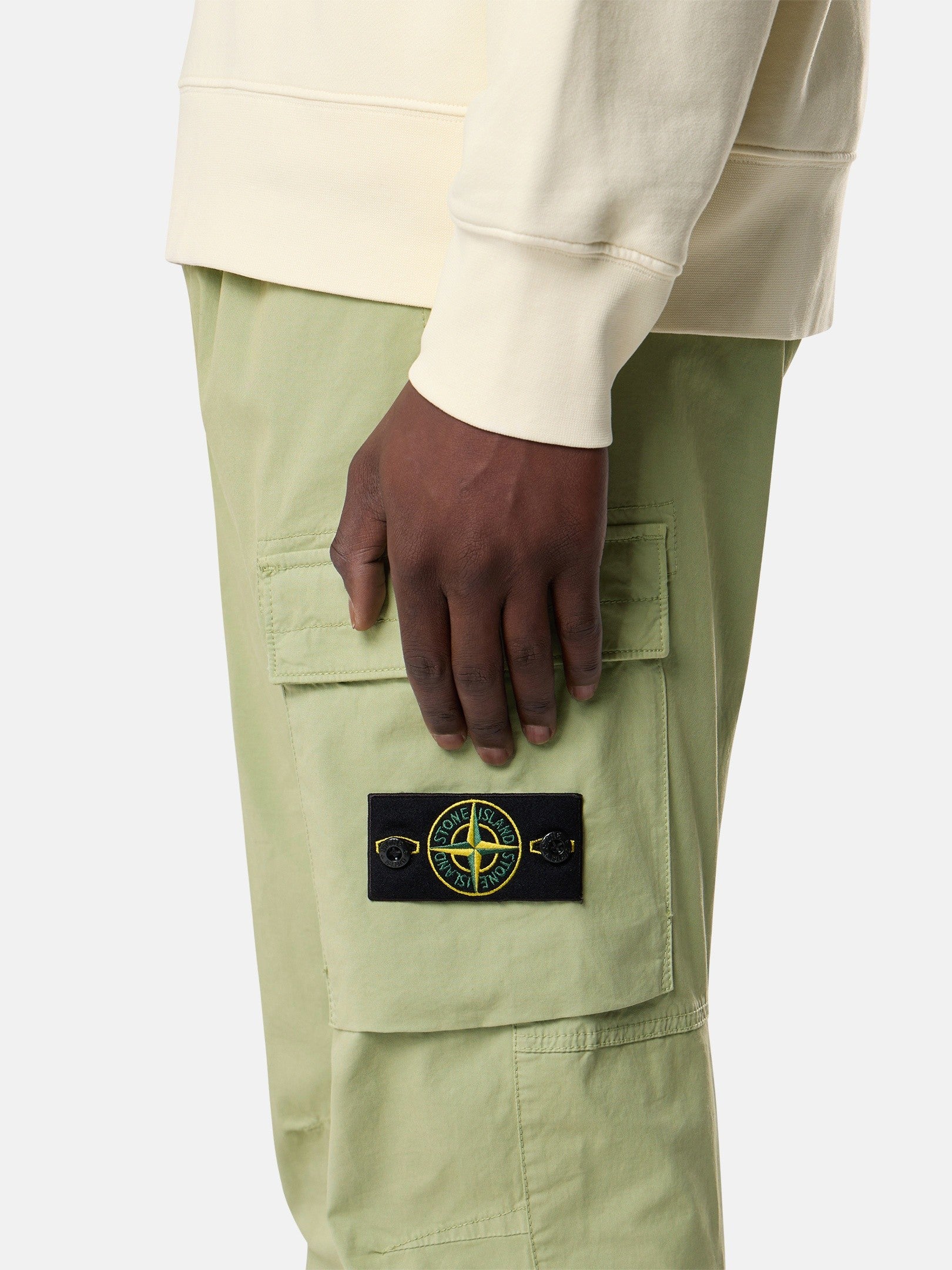 Stone Island Regular-Tapered-Fit Cargo Trousers with Drawstring Waistband 3100031
