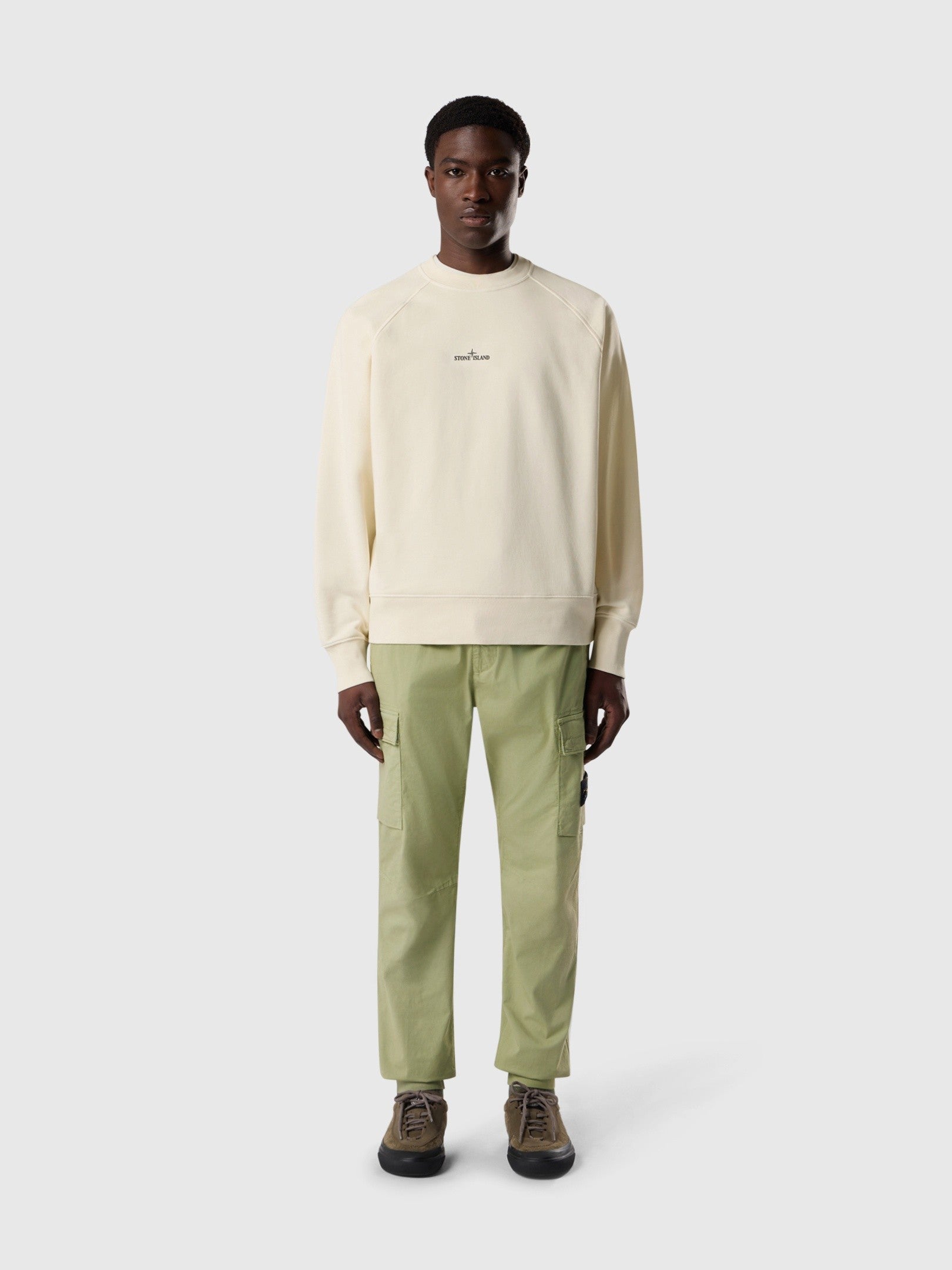 Stone Island Regular-Tapered-Fit Cargo Trousers with Drawstring Waistband 3100031