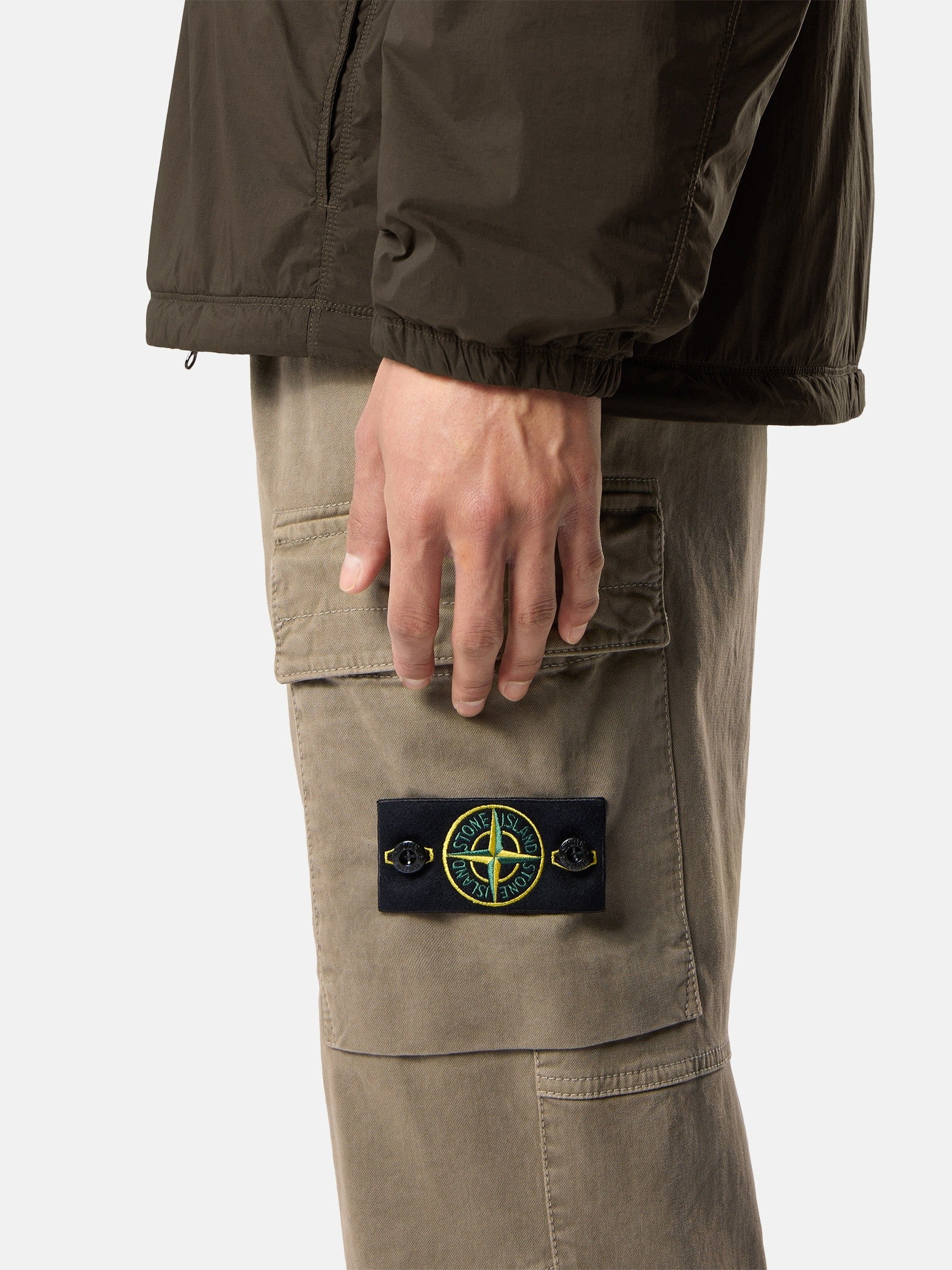 Stone Island Regular-Tapered-Fit Cargo Trousers with Elasticated Waistband 3100033