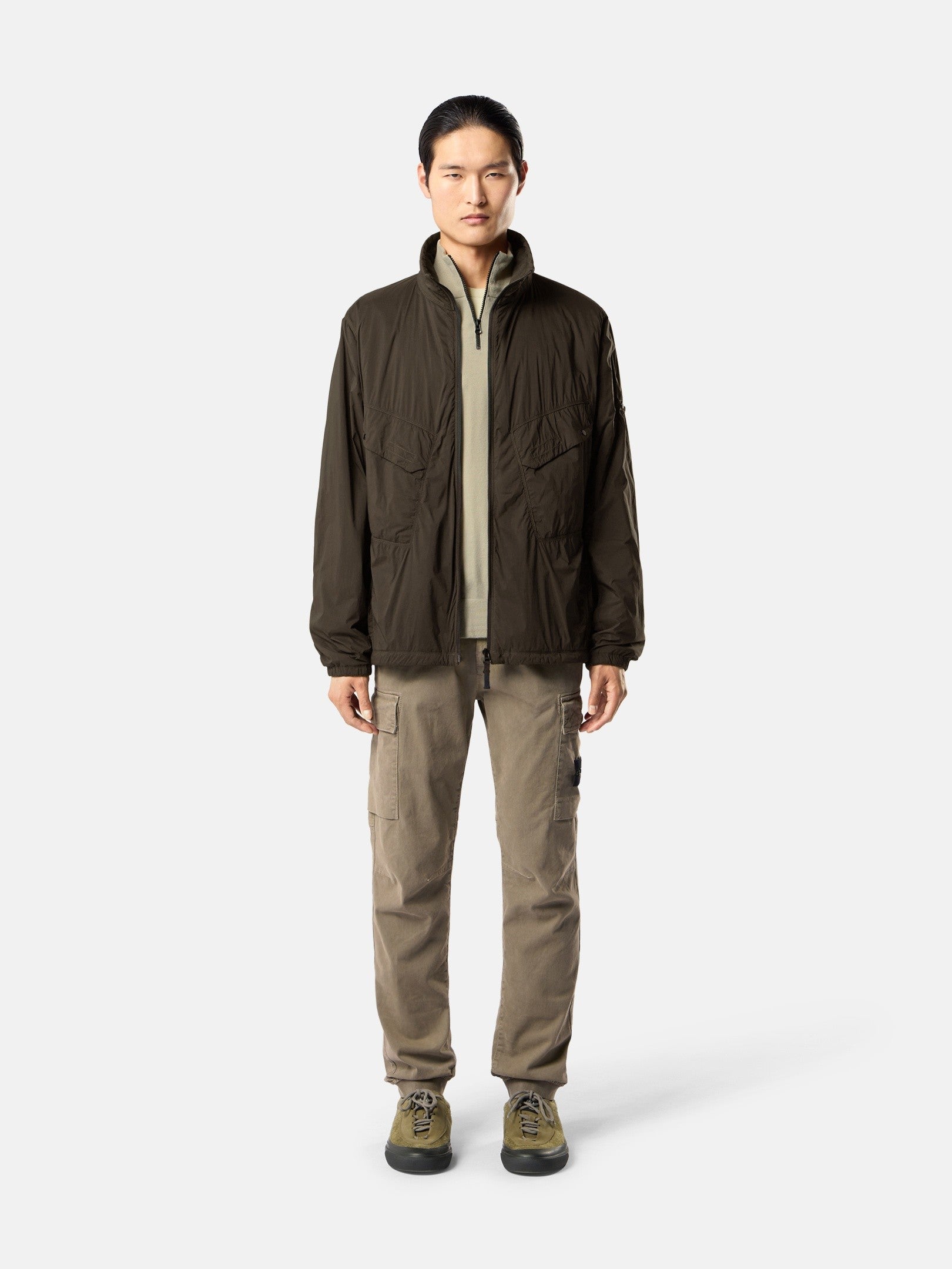 Stone Island Regular-Tapered-Fit Cargo Trousers with Elasticated Waistband 3100033