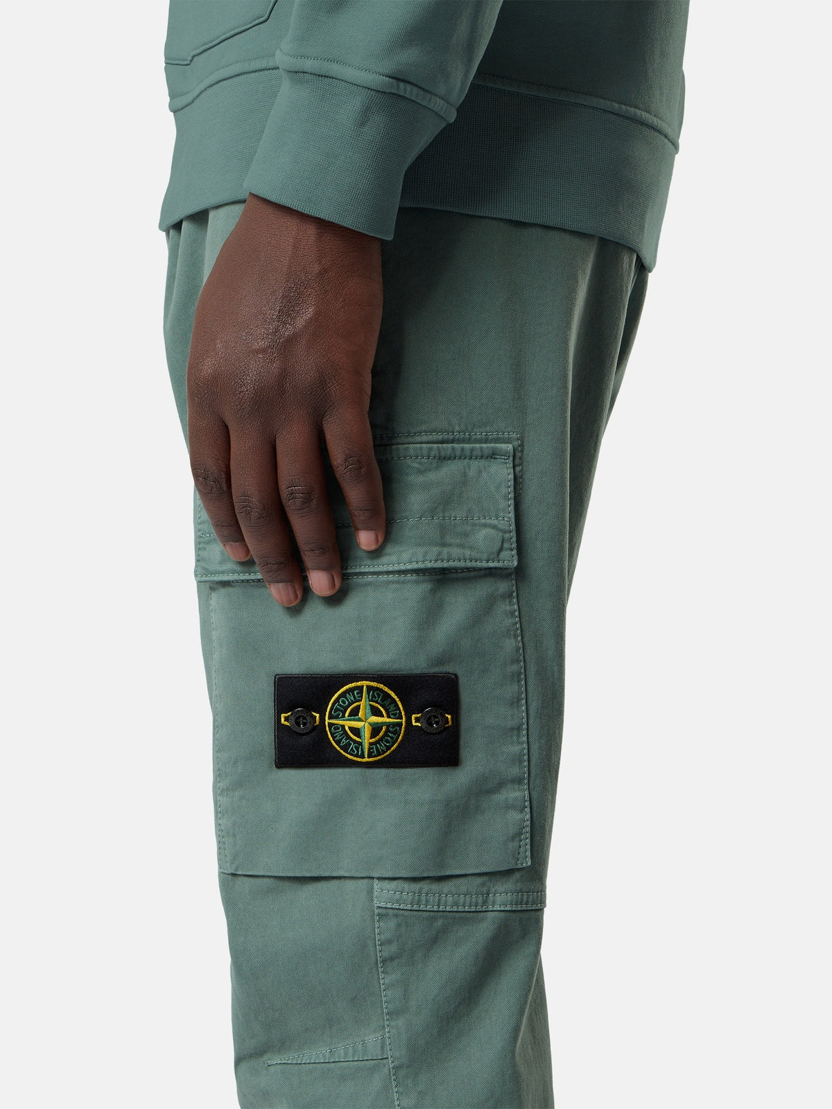 Stone Island Regular-Tapered-Fit Cargo Trousers with Elasticated Waistband 3100033