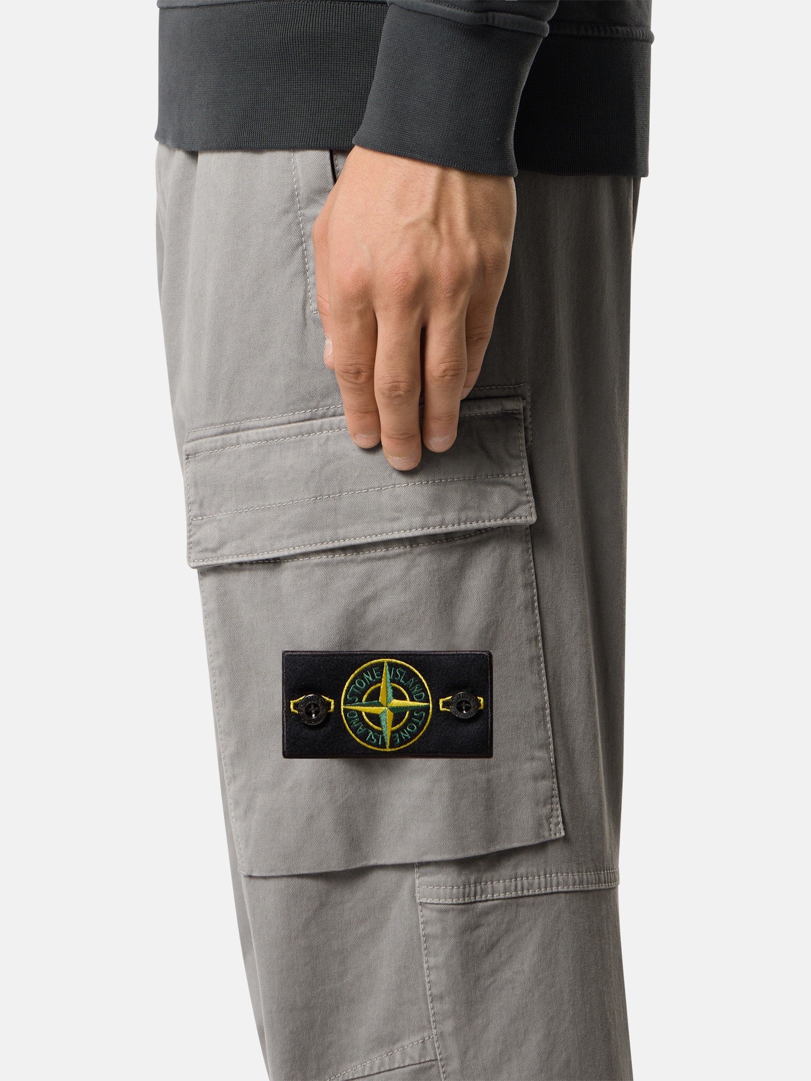 Stone Island Regular-Tapered-Fit Cargo Trousers with Elasticated Waistband 3100033