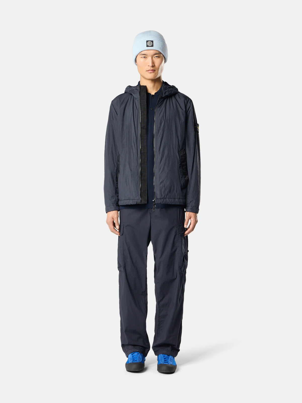 Stone Island Hooded Jacket with Wind Resistance and Anti-Drop 4100001