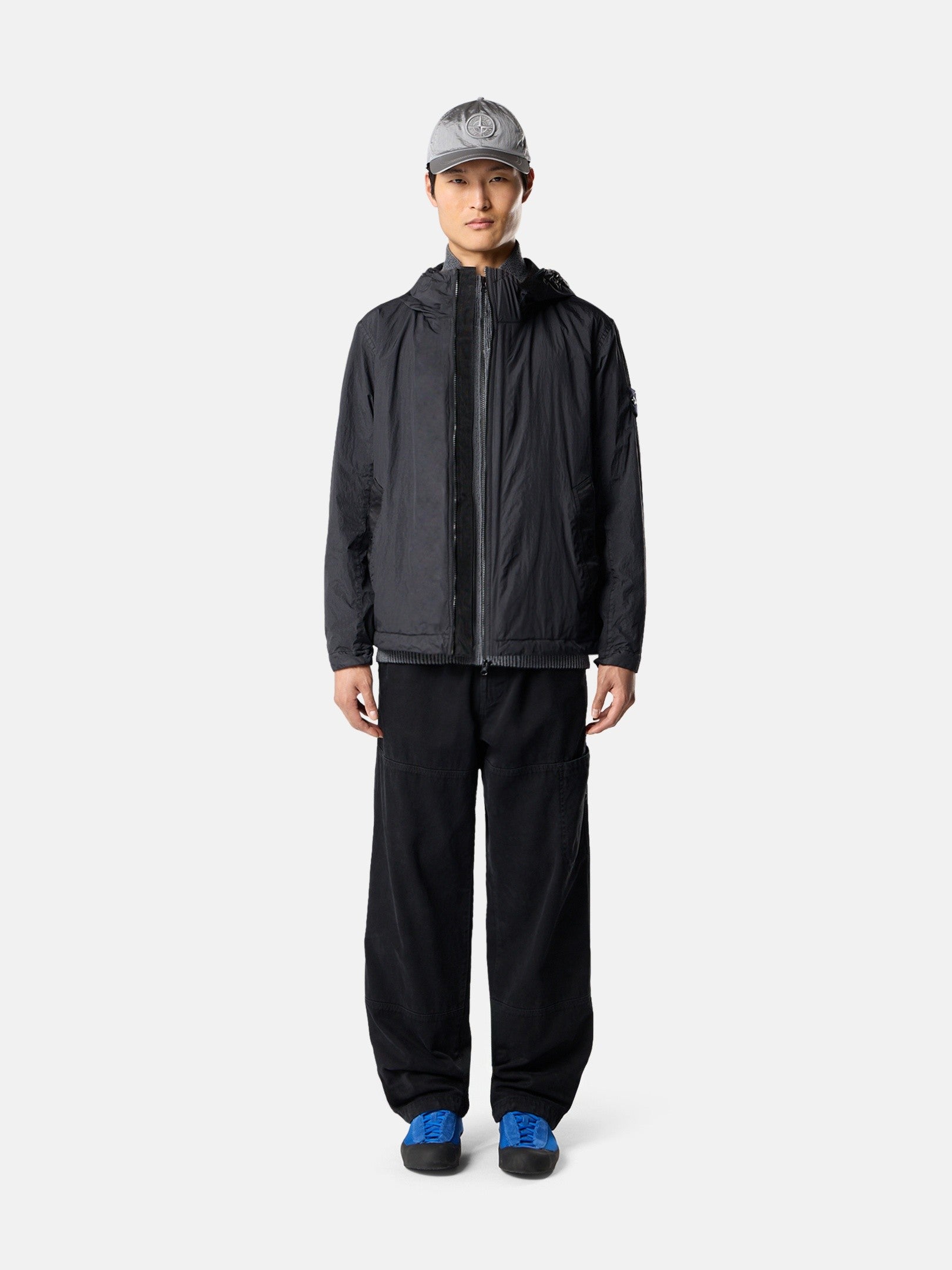 Stone Island Hooded Jacket with Wind Resistance and Anti-Drop 4100001