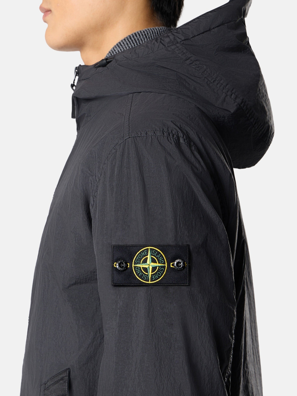 Stone Island Hooded Jacket with Wind Resistance and Anti-Drop 4100001
