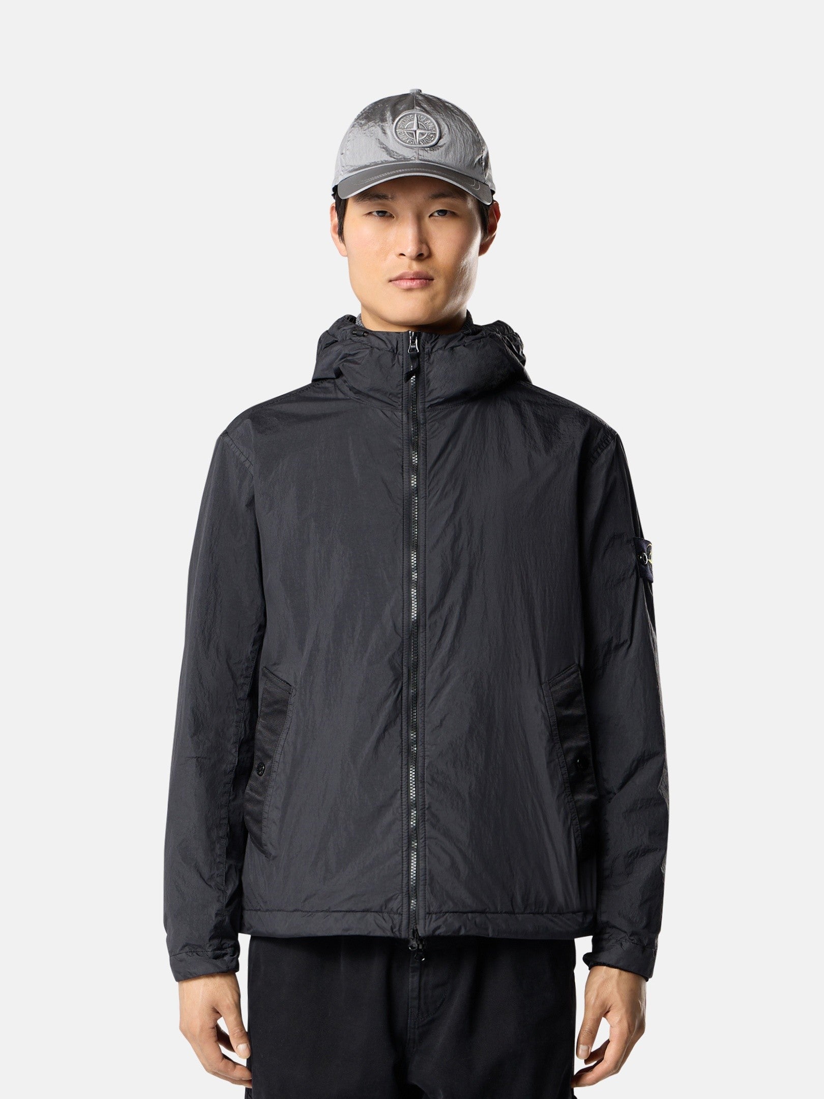 Stone Island Hooded Jacket with Wind Resistance and Anti-Drop 4100001