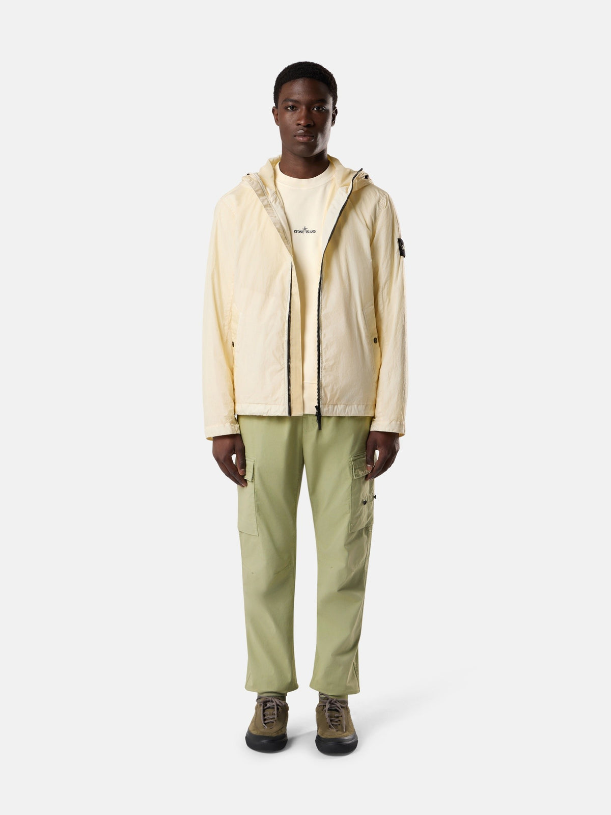 Stone Island Hooded Jacket with Wind Resistance and Anti-Drop 4100001