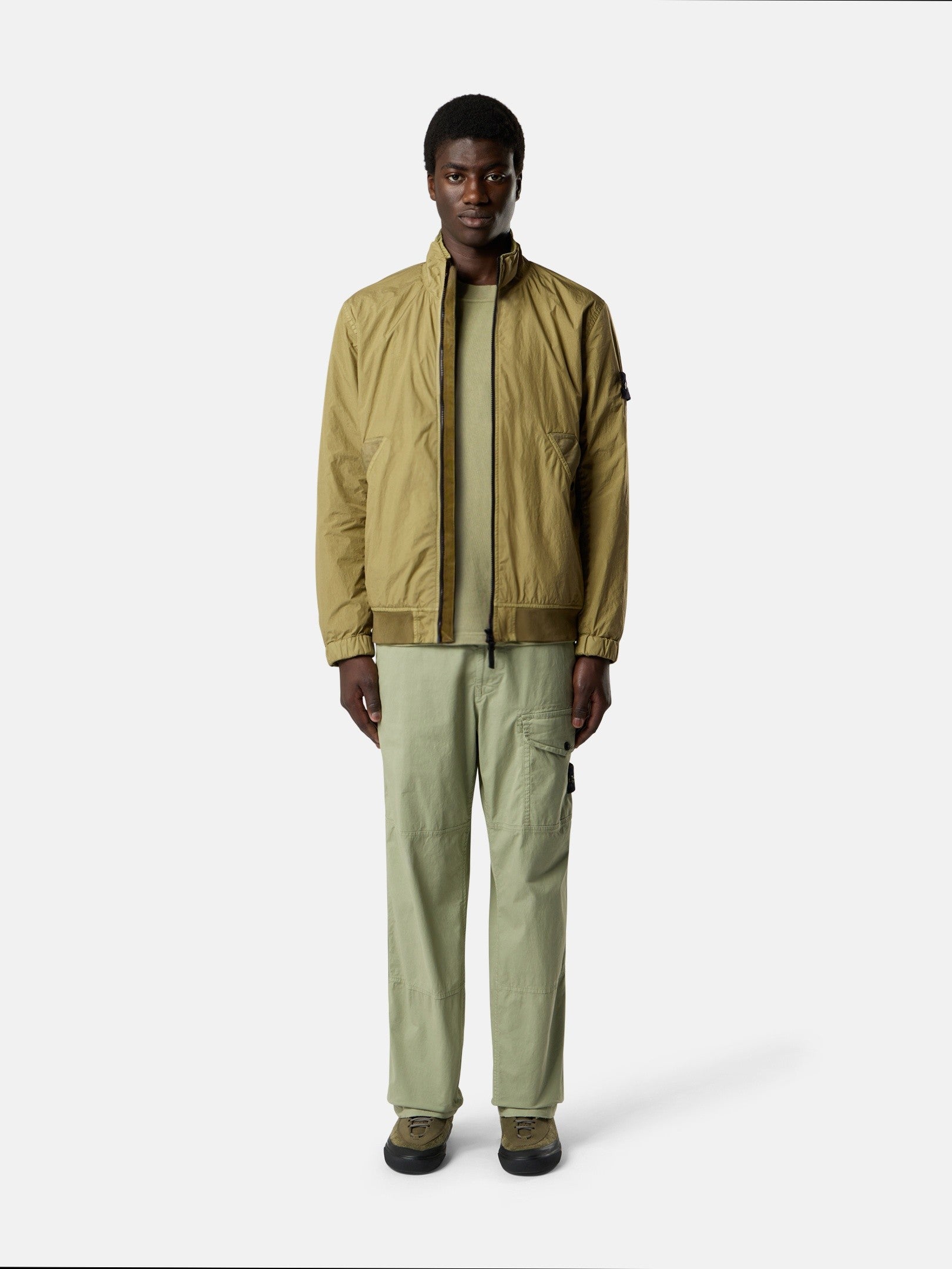 Stone Island Stand Collar Jacket with Wind Resistance and Anti-Drop 4100111