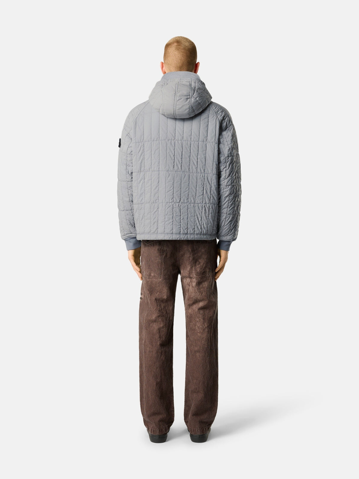 Stone Island Quilted Padded Hooded Jacket with Anti-Drop 4100015