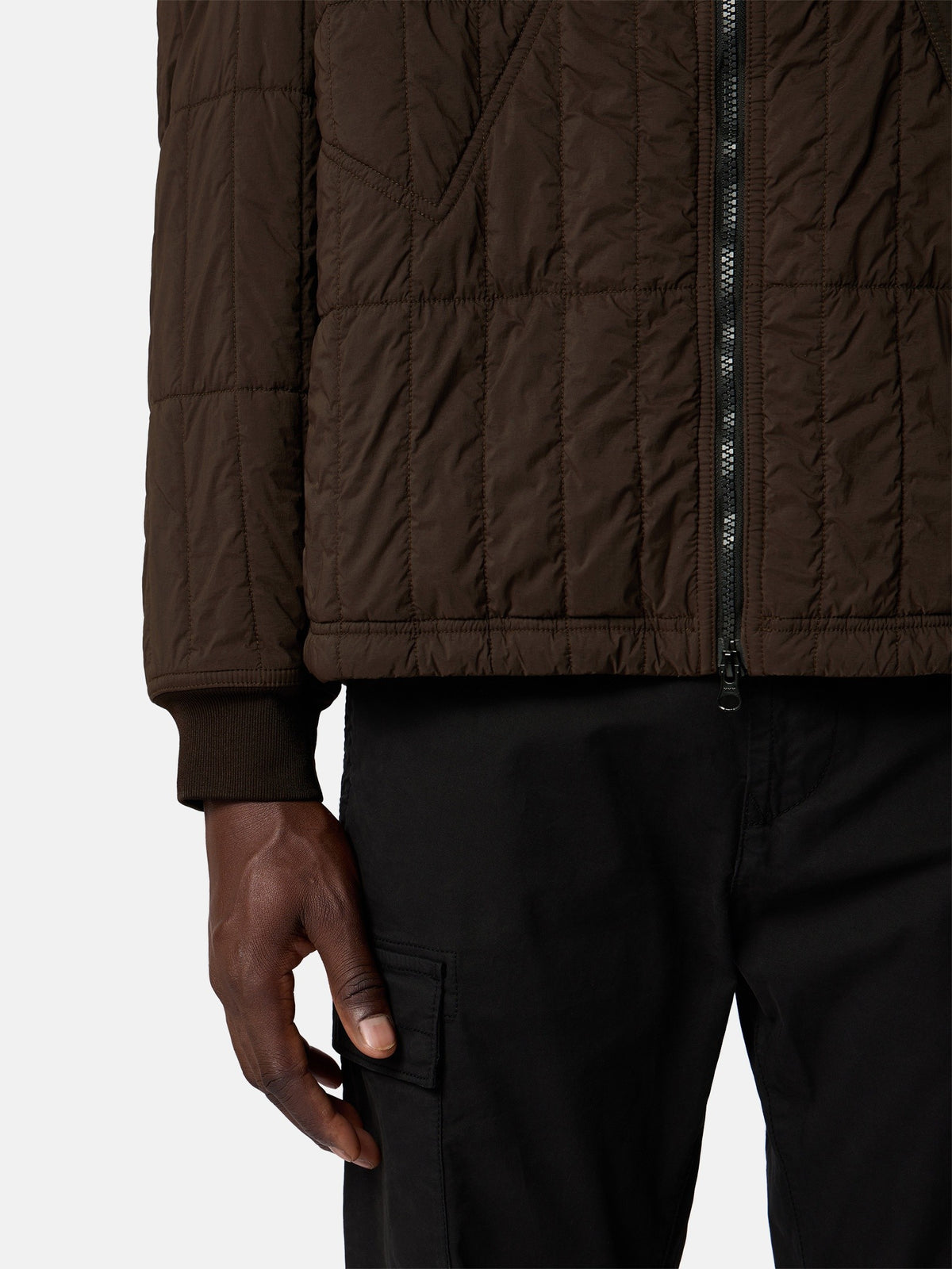 Stone Island Quilted Padded Hooded Jacket with Anti-Drop 4100015