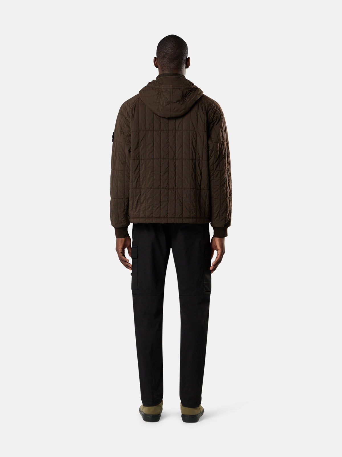 Stone Island Quilted Padded Hooded Jacket with Anti-Drop 4100015