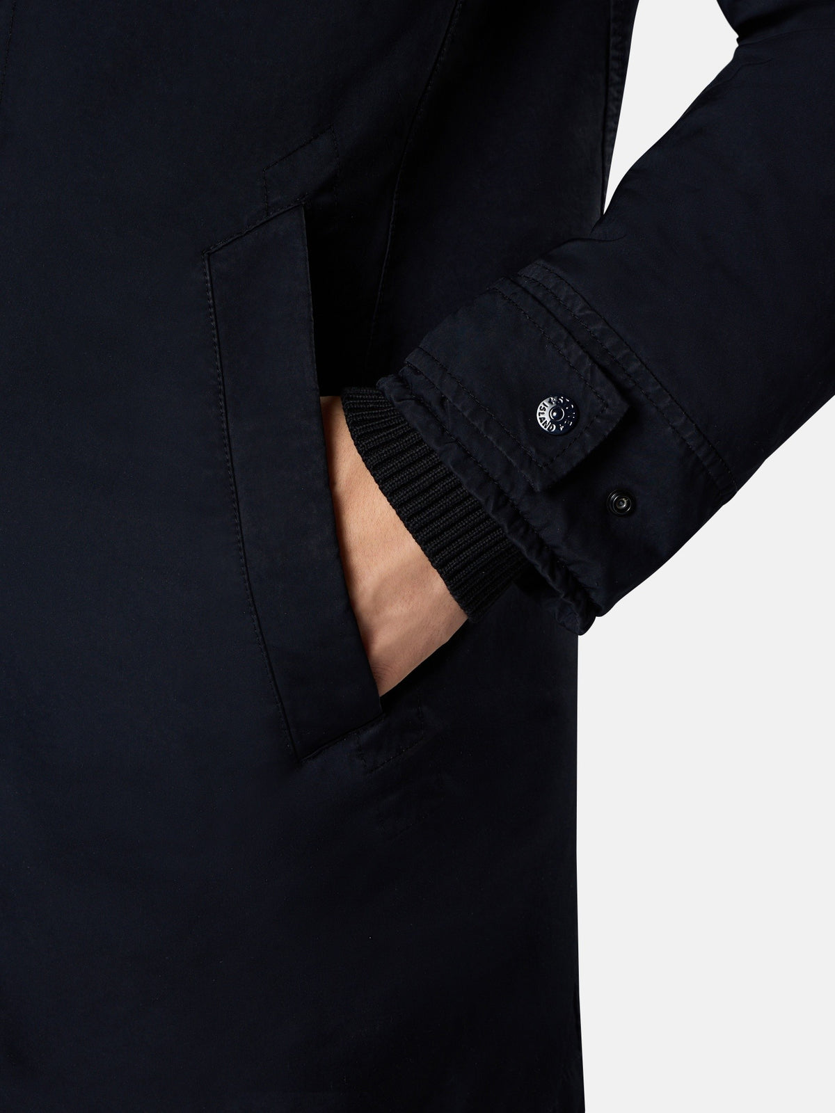 Stone Island Padded Peacoat With Anti-Drop 4100027