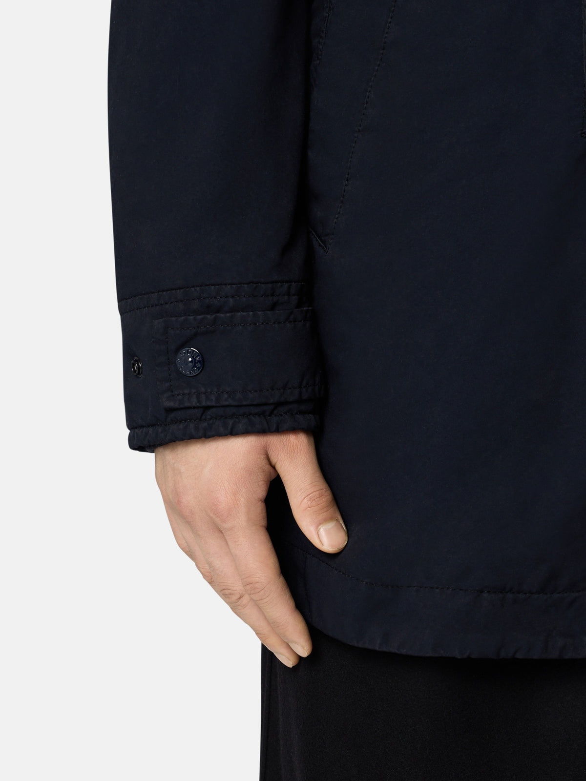 Stone Island Padded Peacoat With Anti-Drop 4100027