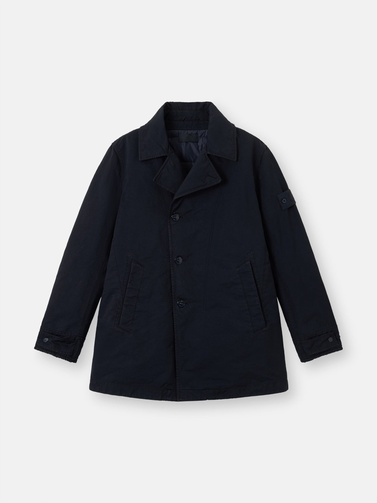 Stone Island Padded Peacoat With Anti-Drop 4100027