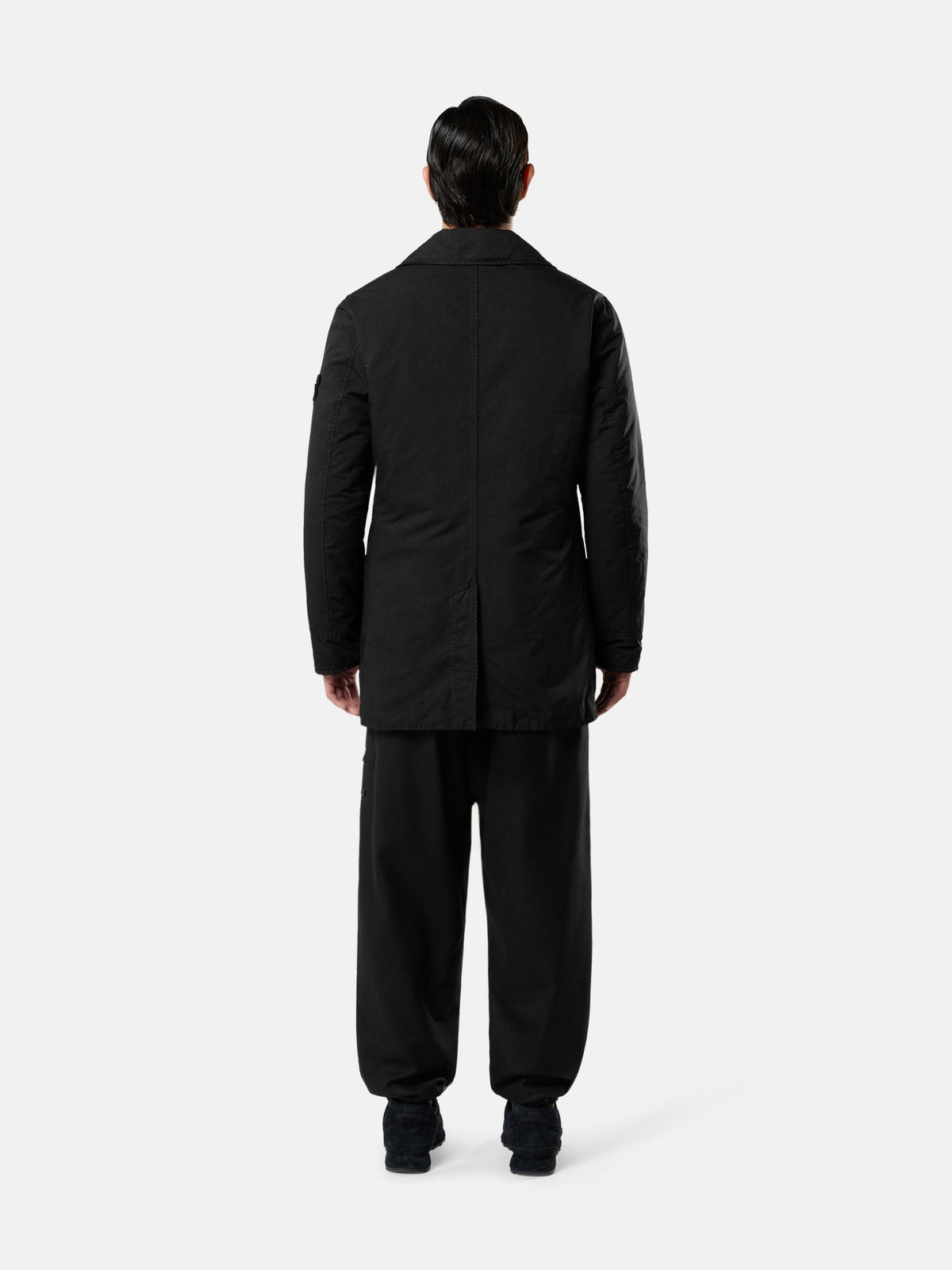 Stone Island Padded Peacoat With Anti-Drop 4100027