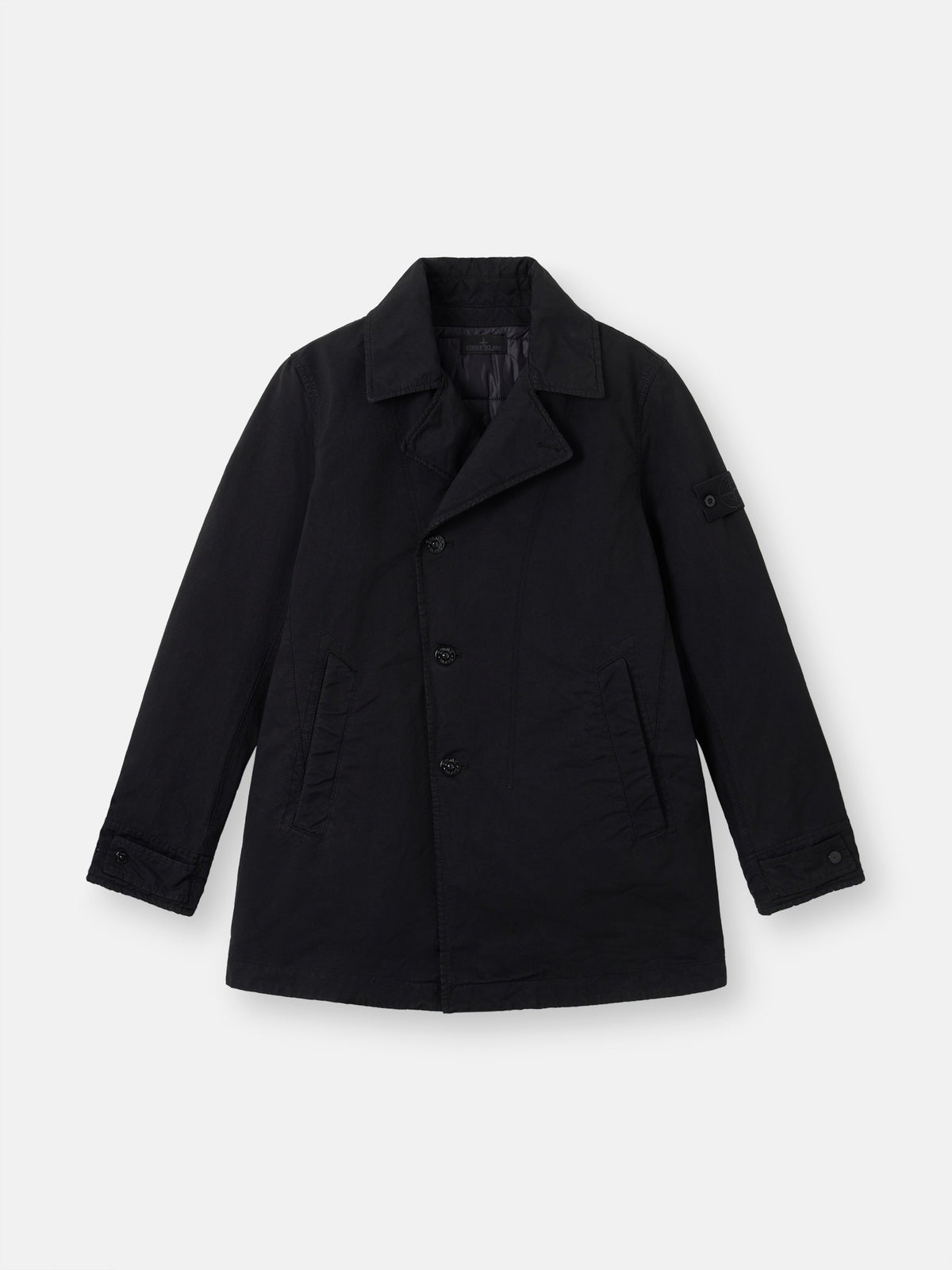 Stone Island Padded Peacoat With Anti-Drop 4100027
