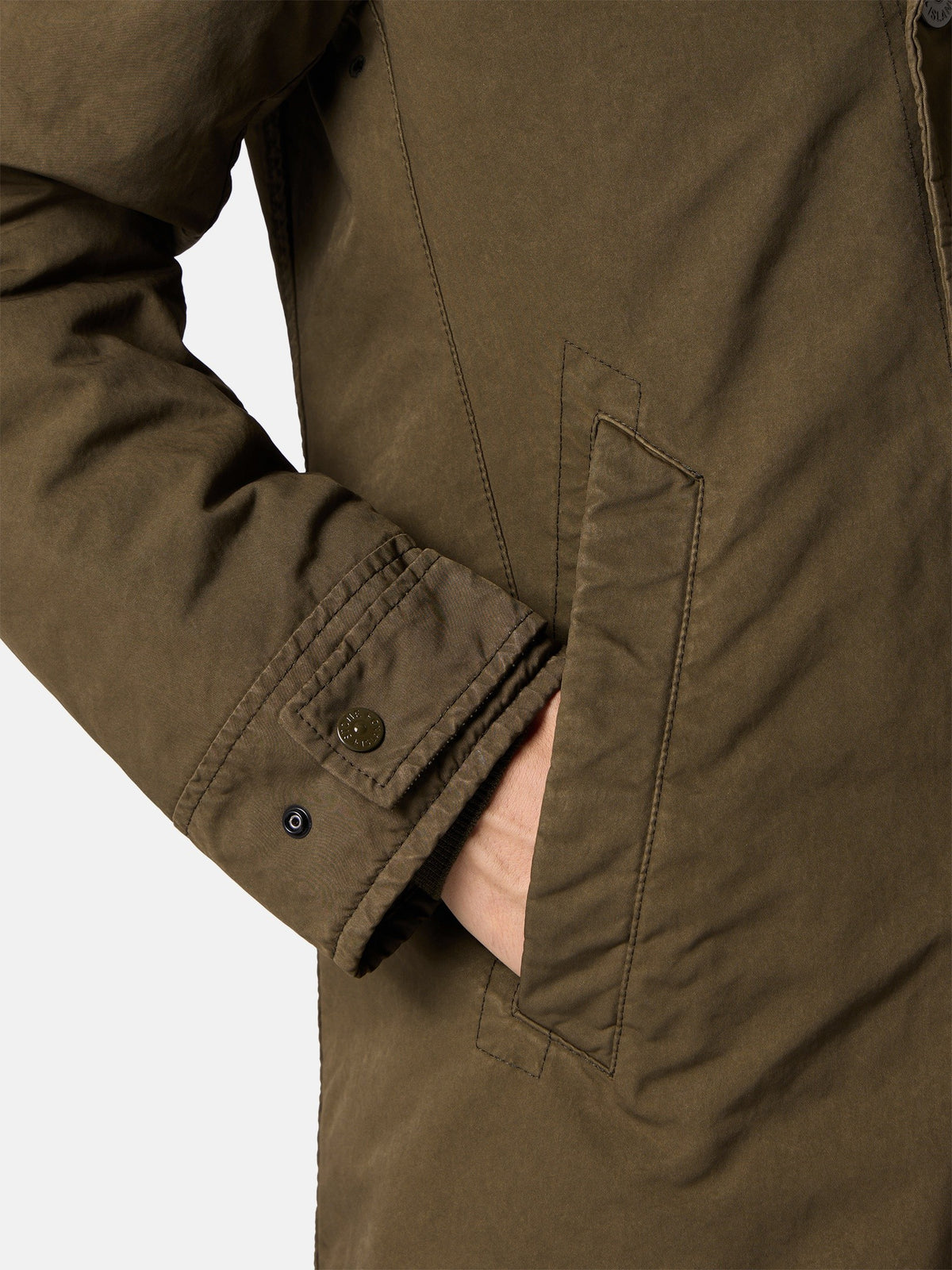 Stone Island Padded Peacoat With Anti-Drop 4100027