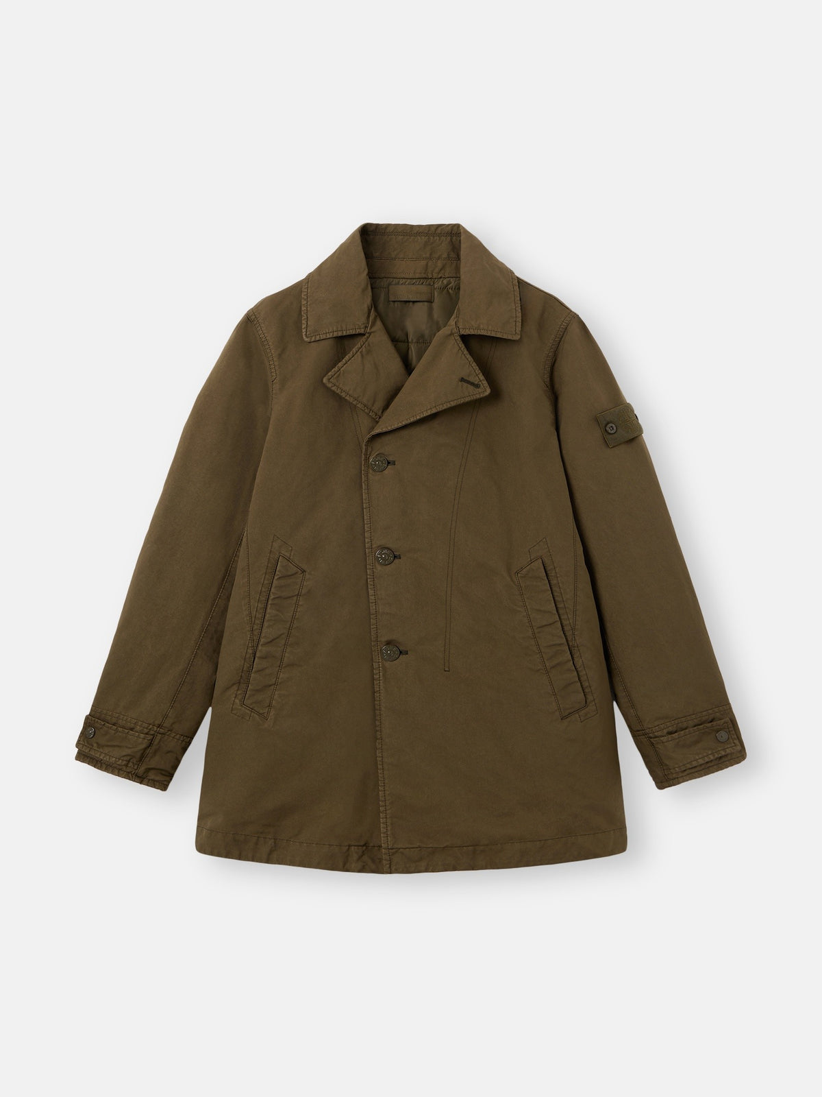 Stone Island Padded Peacoat With Anti-Drop 4100027
