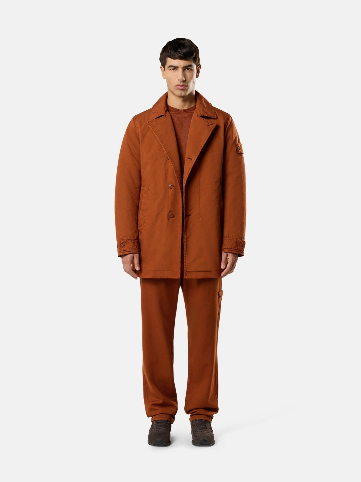 Stone Island Padded Peacoat With Anti-Drop 4100027