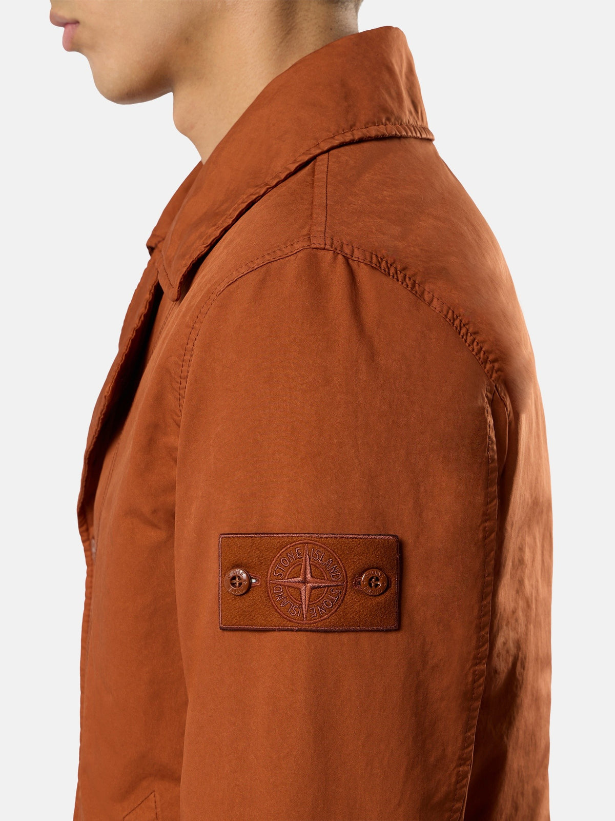 Stone Island Padded Peacoat With Anti-Drop 4100027