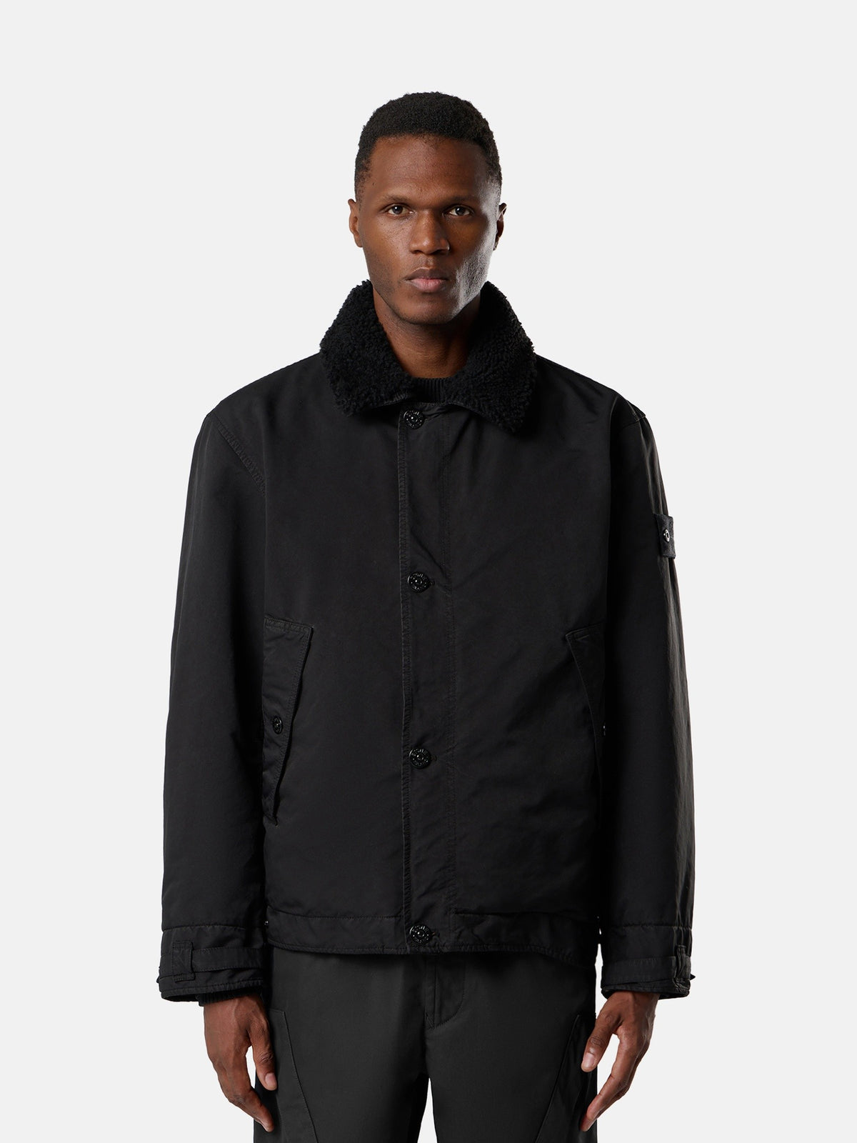 Stone Island Padded Coach Jacket With Detachable Collar And Anti-Drop 4100028