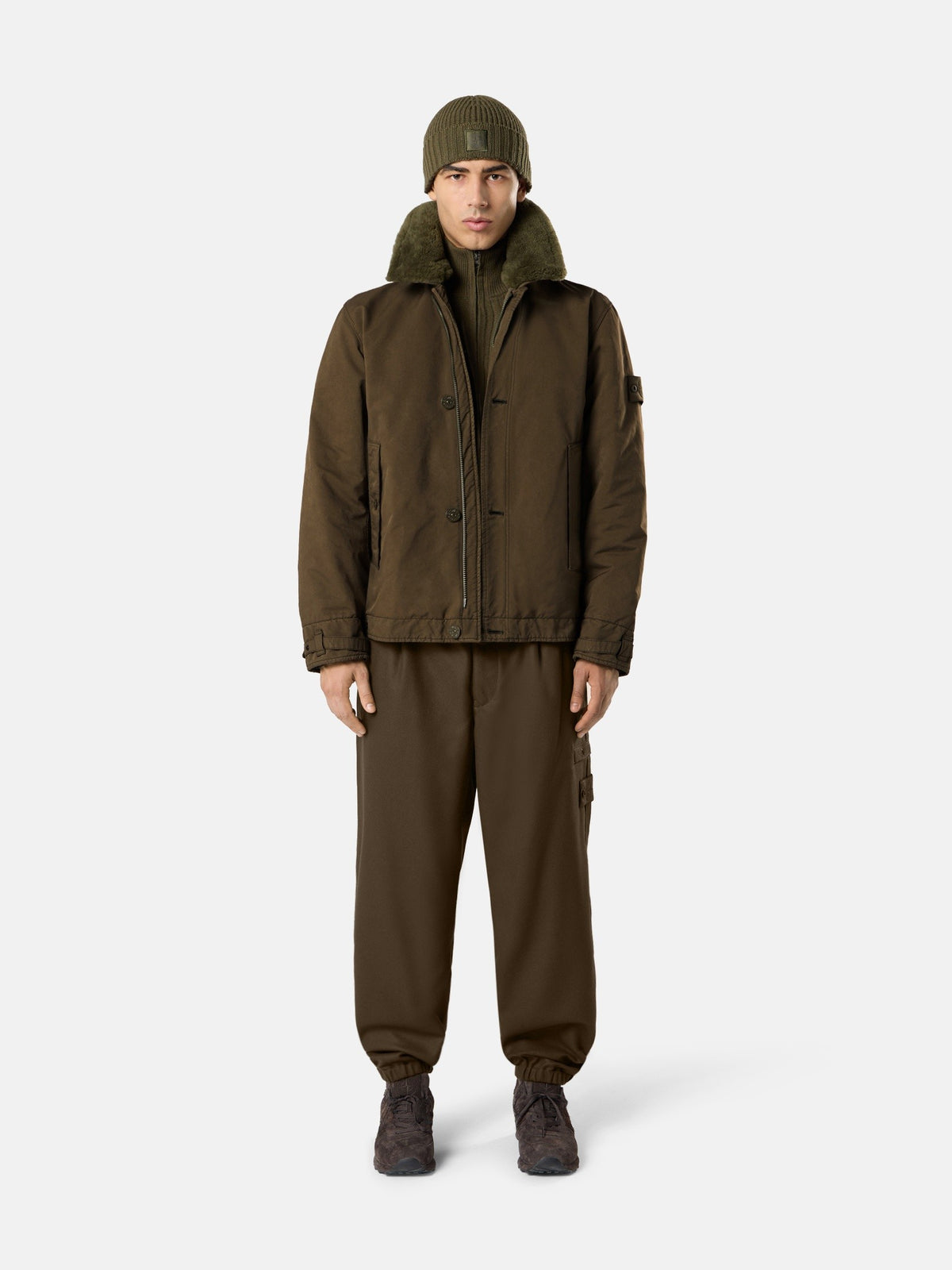 Stone Island Padded Coach Jacket With Detachable Collar And Anti-Drop 4100028