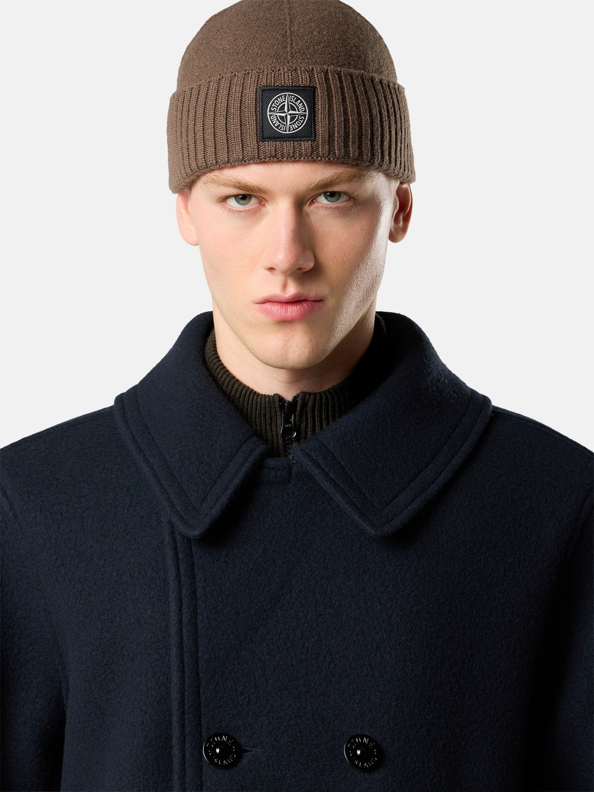 Stone Island Peacoat With Double-Breasted Closure 4100040