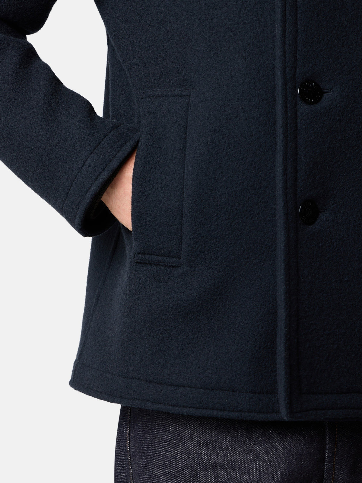 Stone Island Peacoat With Double-Breasted Closure 4100040