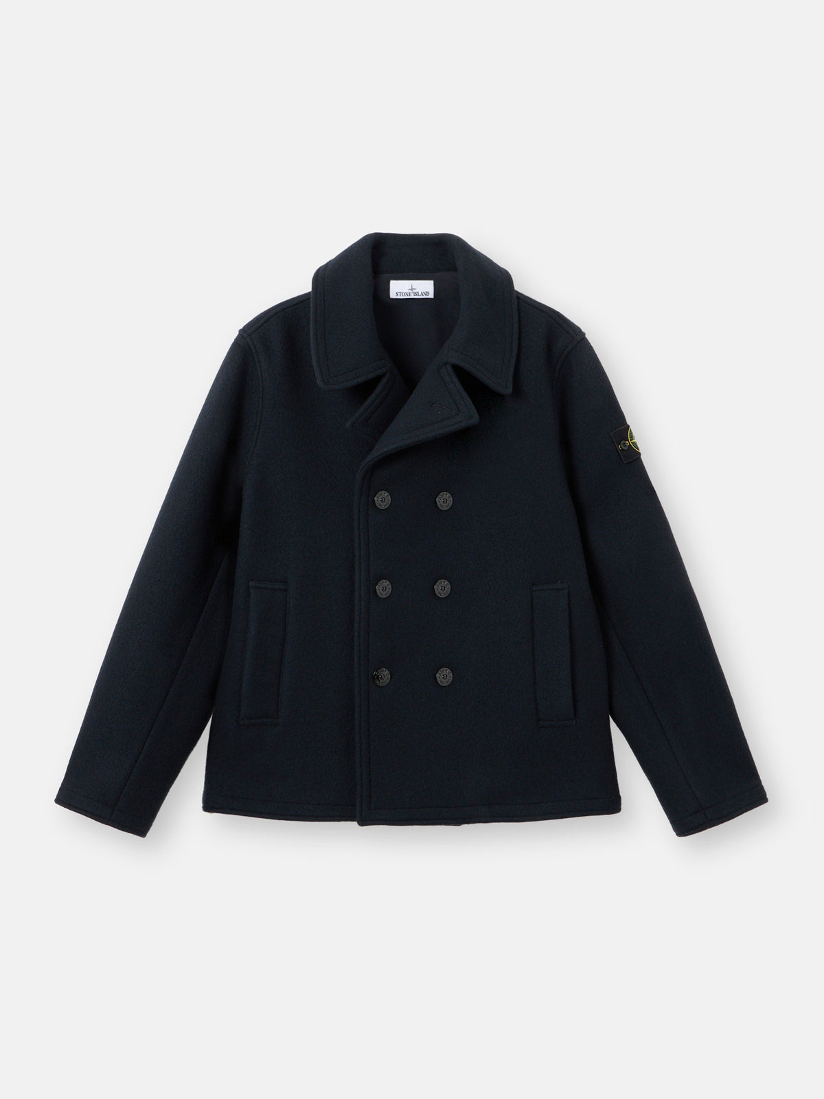 Stone Island Peacoat With Double-Breasted Closure 4100040