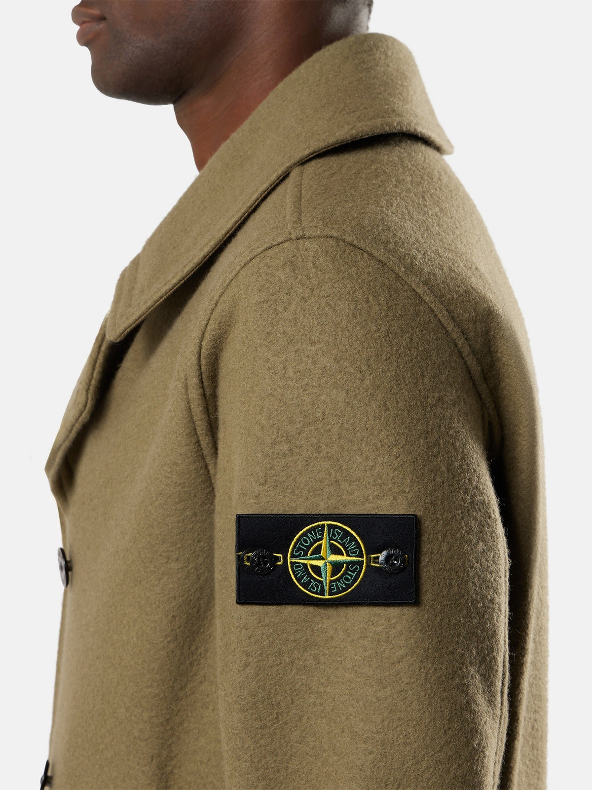 Stone Island Peacoat With Double-Breasted Closure 4100040