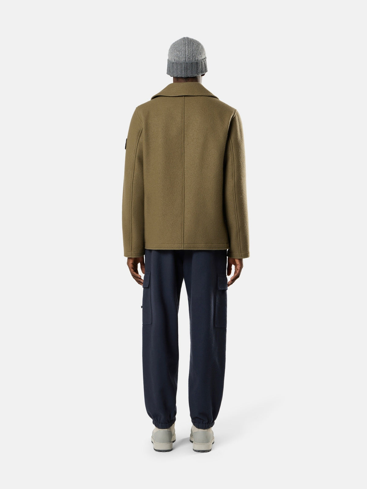 Stone Island Peacoat With Double-Breasted Closure 4100040