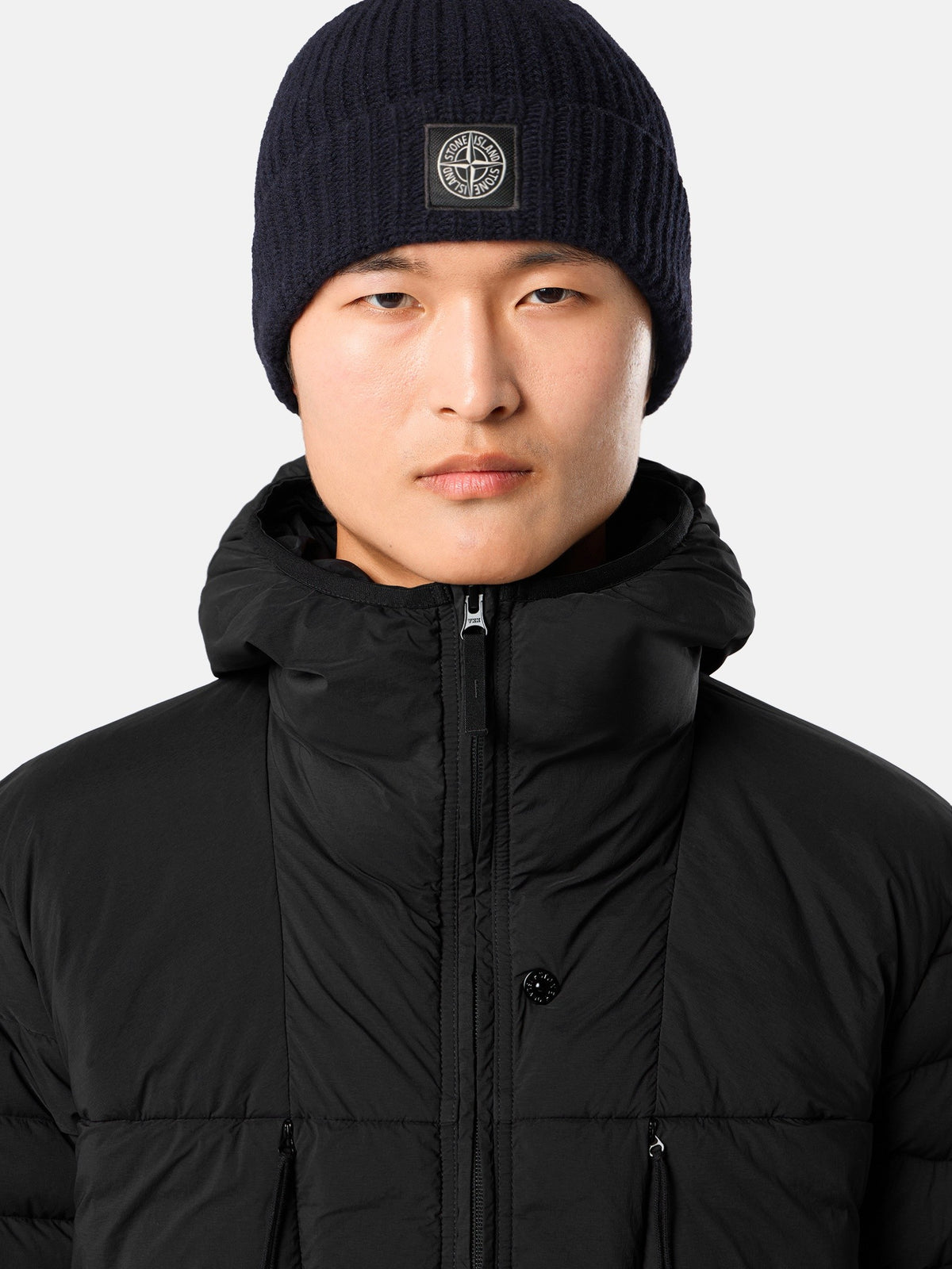 Stone Island Hooded Down Jacket with Anti-Drop Finish 4100107