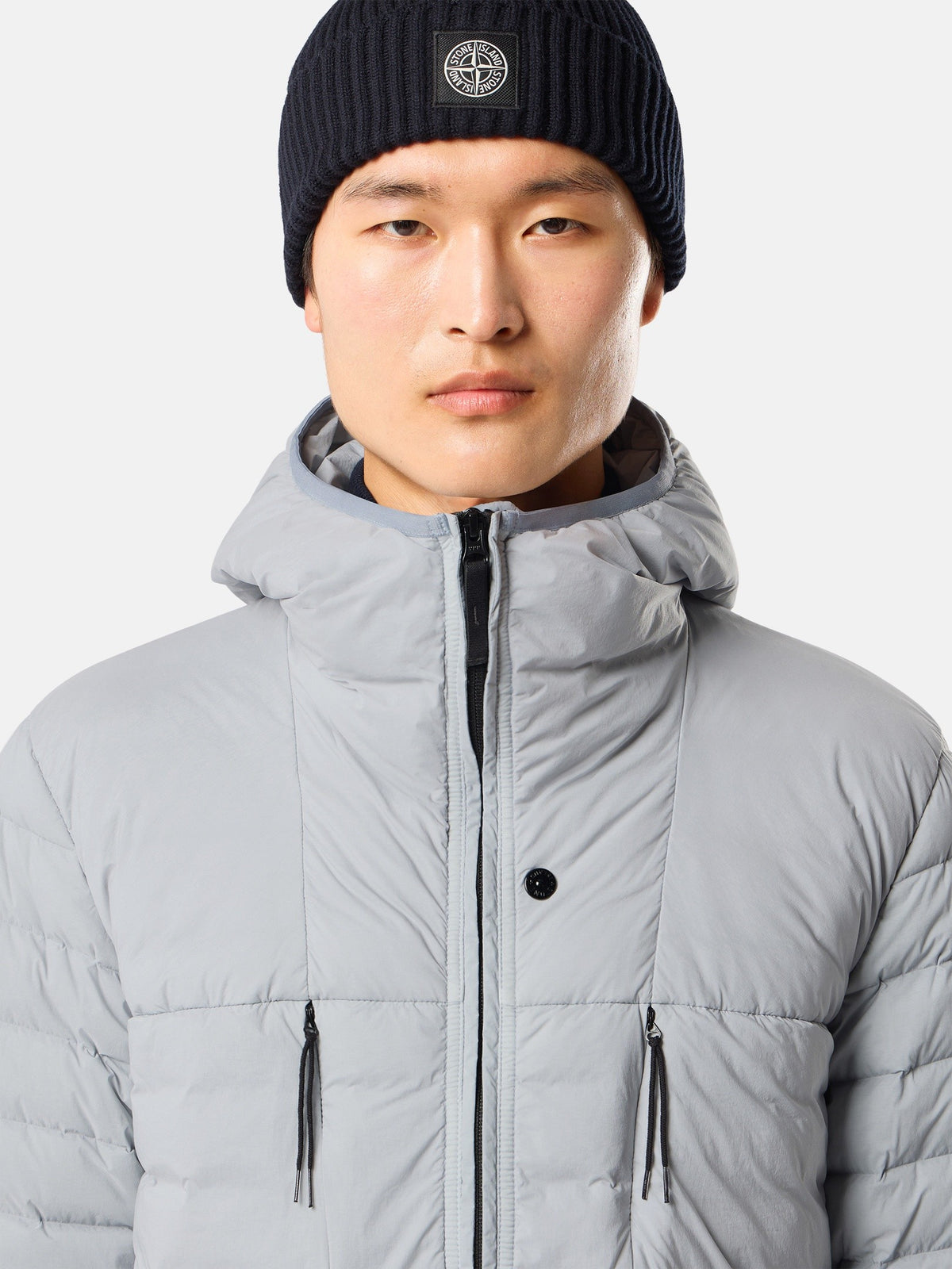 Stone Island Hooded Down Jacket with Anti-Drop Finish 4100107