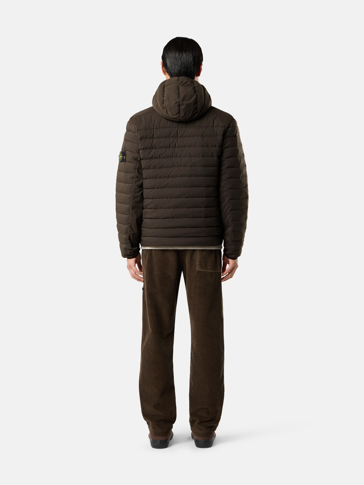 Stone Island Hooded Down Jacket with Anti-Drop Finish 4100107