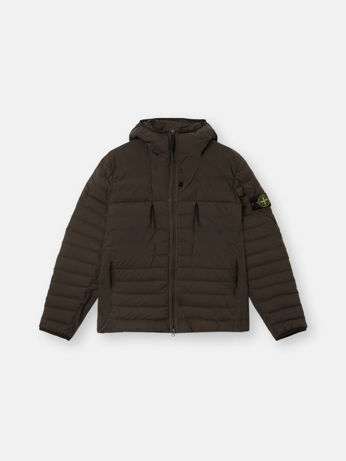 Stone Island Hooded Down Jacket with Anti-Drop Finish 4100107