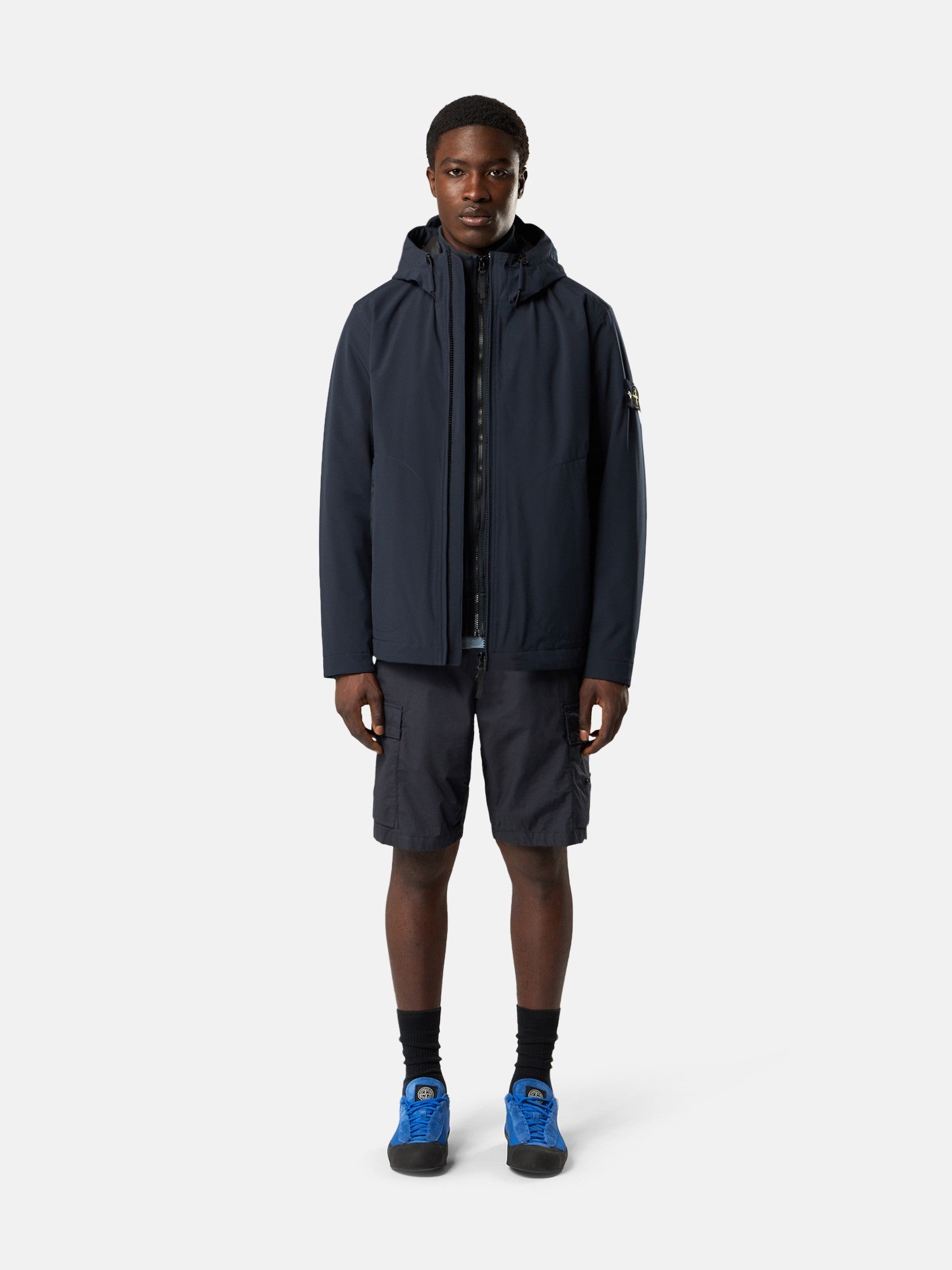 Stone Island Hooded Jacket with Wind- and Water-Resistant Membrane 4100108