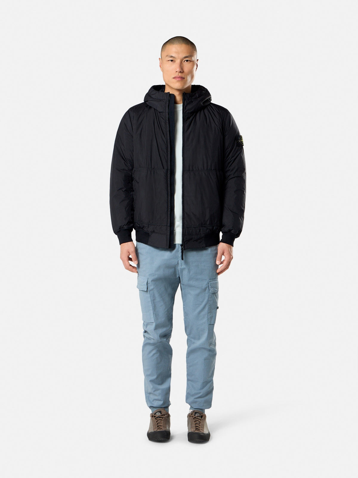 Stone Island Hooded Jacket with Wind Resistance and Anti-Drop 4100110