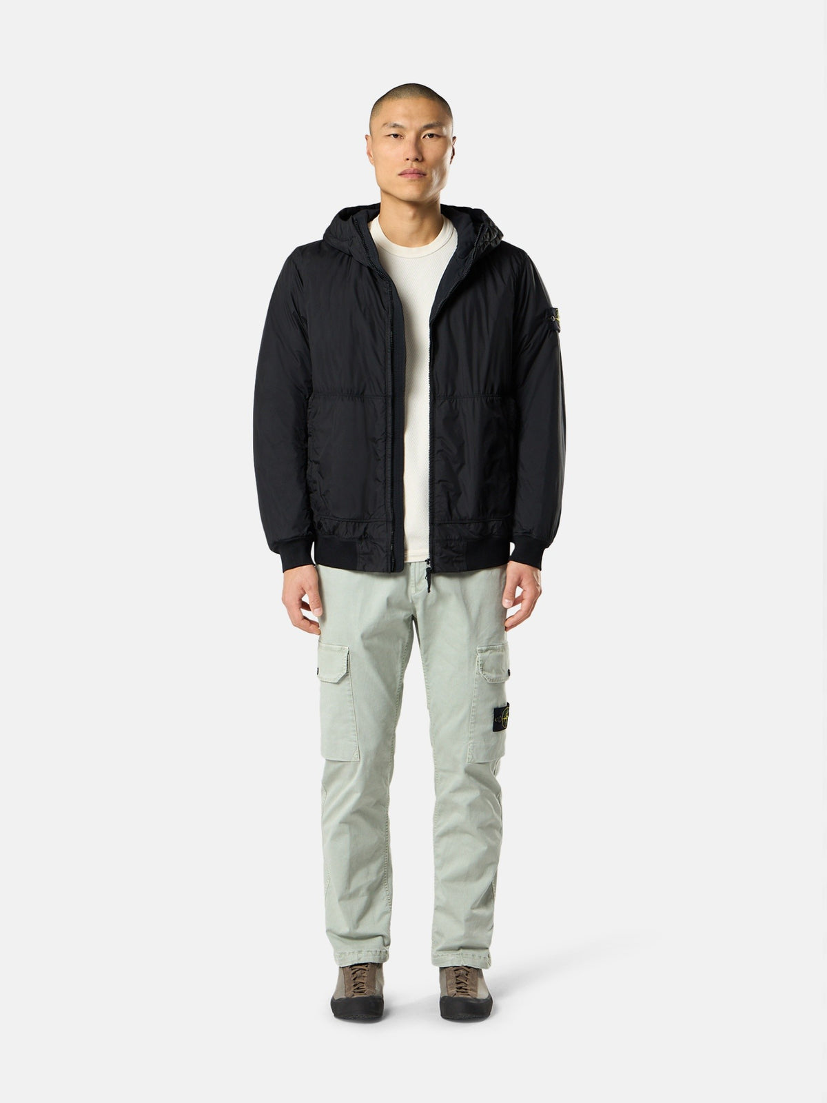 Stone Island Hooded Jacket with Wind Resistance and Anti-Drop 4100110