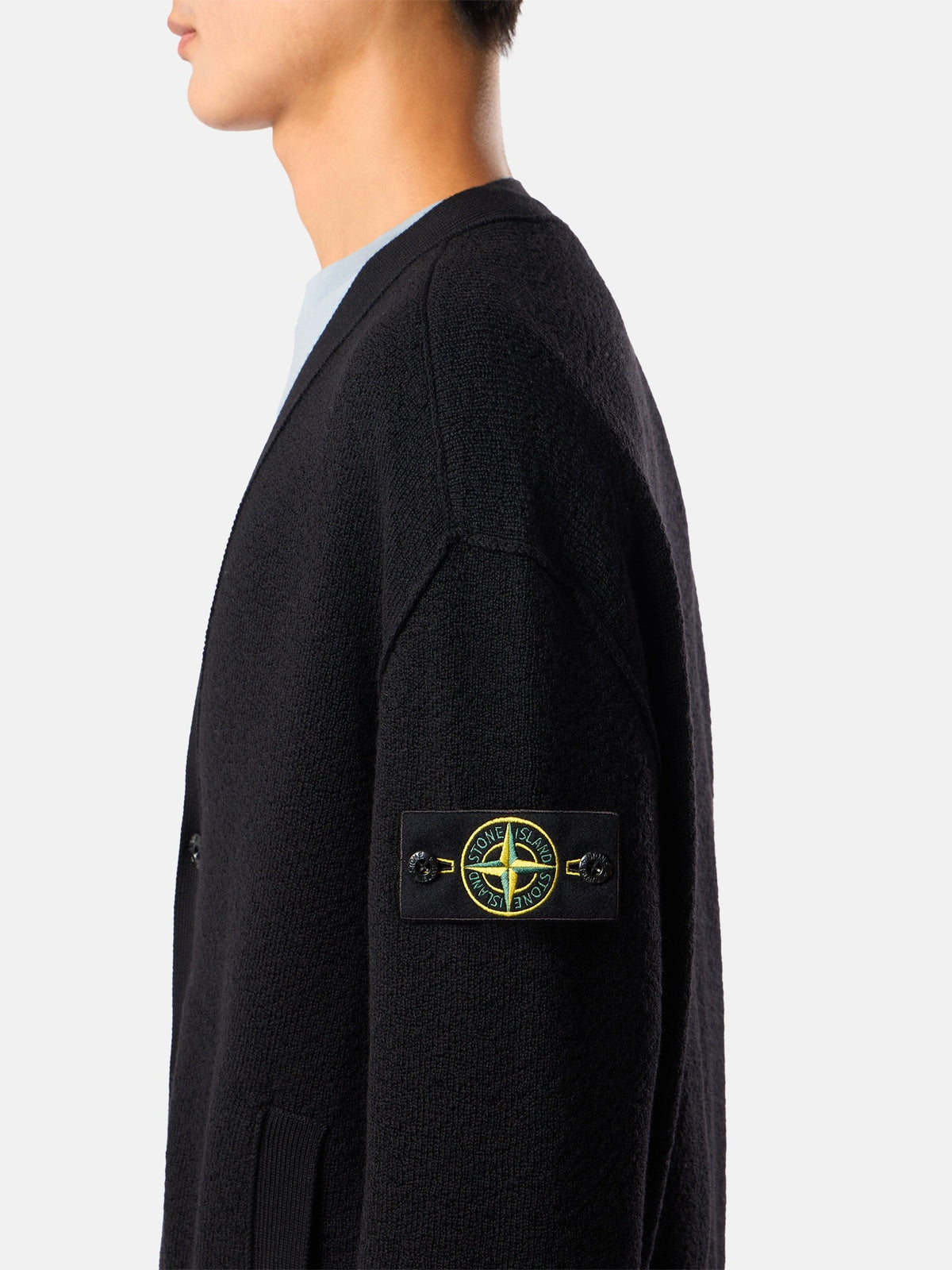 Stone Island Loose-Fit V-Neck Cardigan with Pockets 5100010