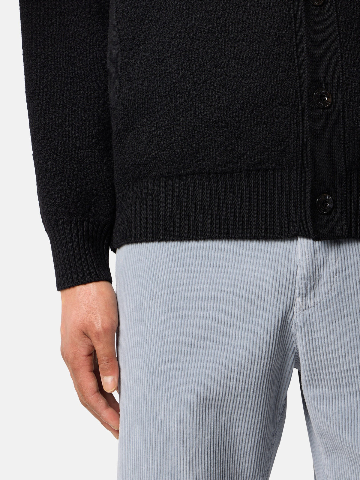 Stone Island Loose-Fit V-Neck Cardigan with Pockets 5100010