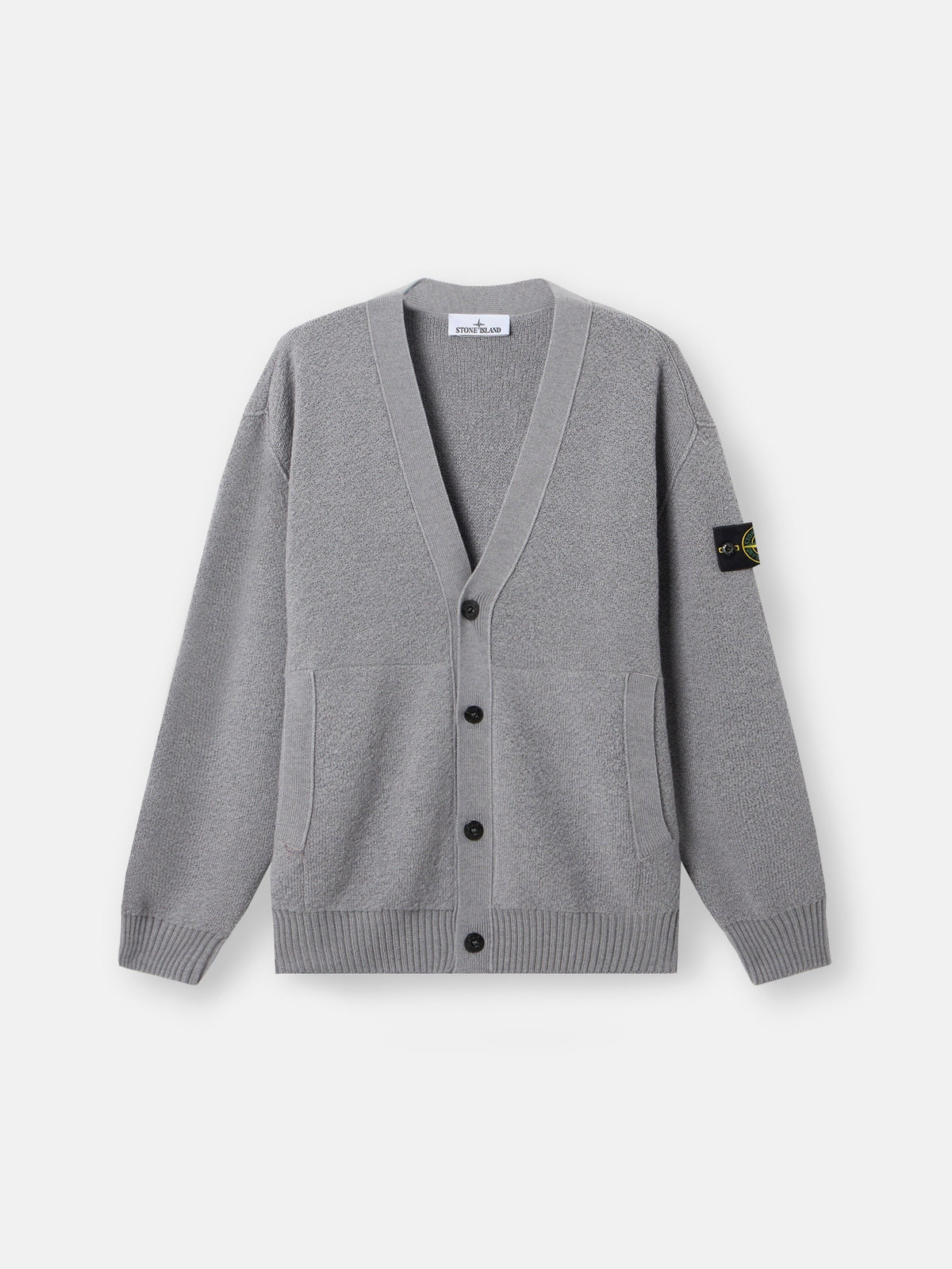 Stone Island Loose-Fit V-Neck Cardigan with Pockets 5100010